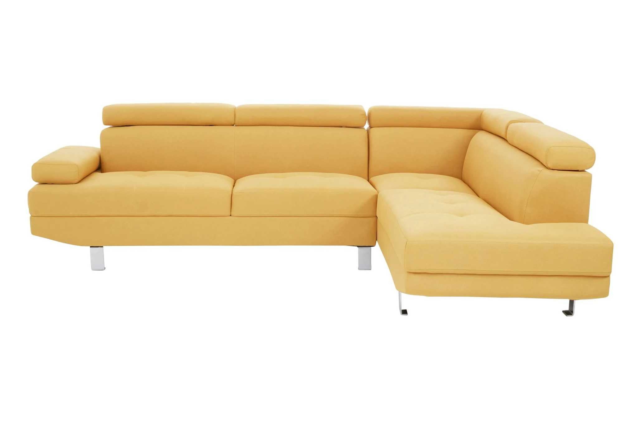 Hanover Ochre Linen Corner Sofa with Adjustable Headrests - Seating, photo 8 of 8