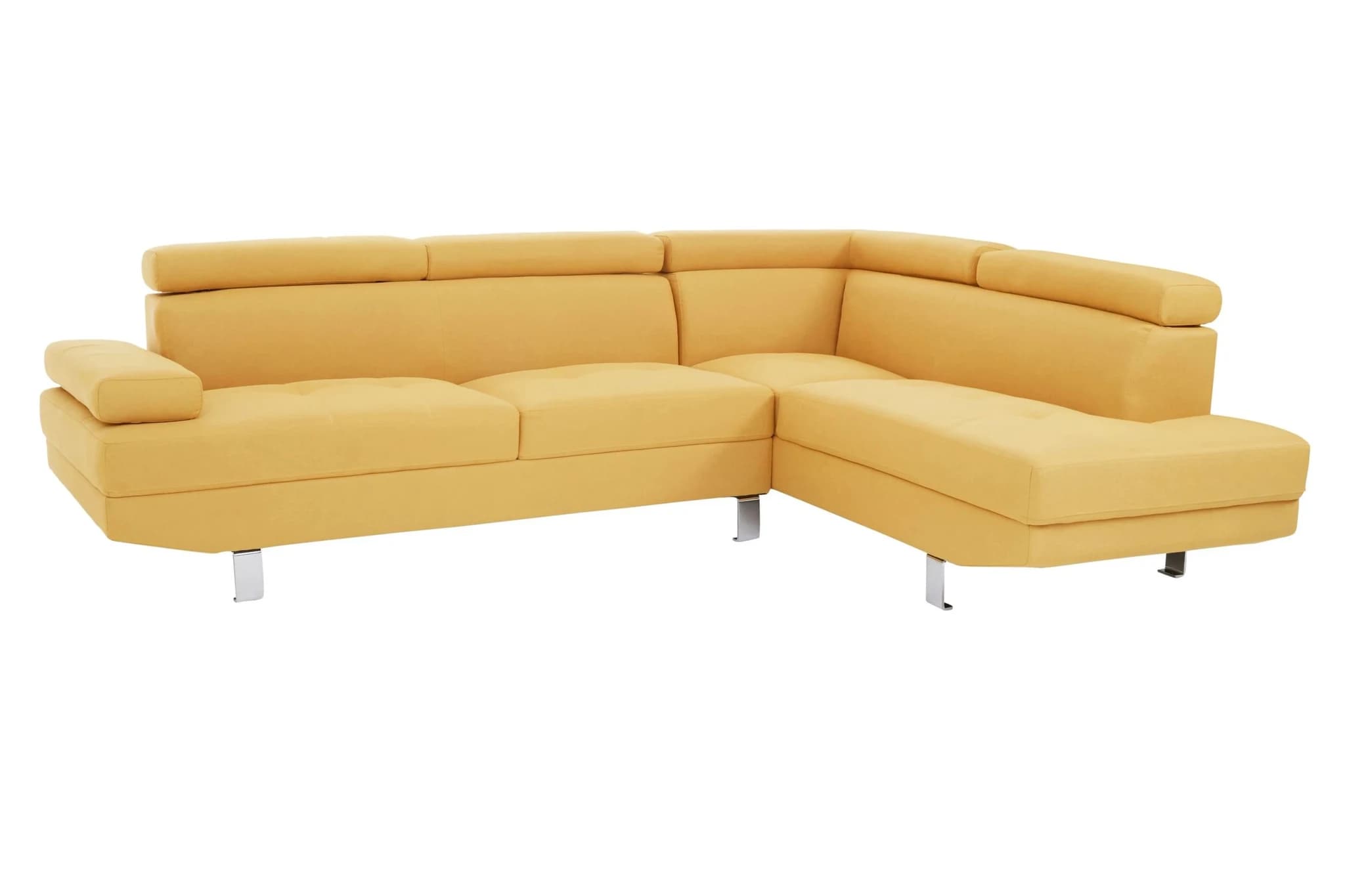 Hanover Ochre Linen Corner Sofa with Adjustable Headrests - Seating, photo 7 of 8