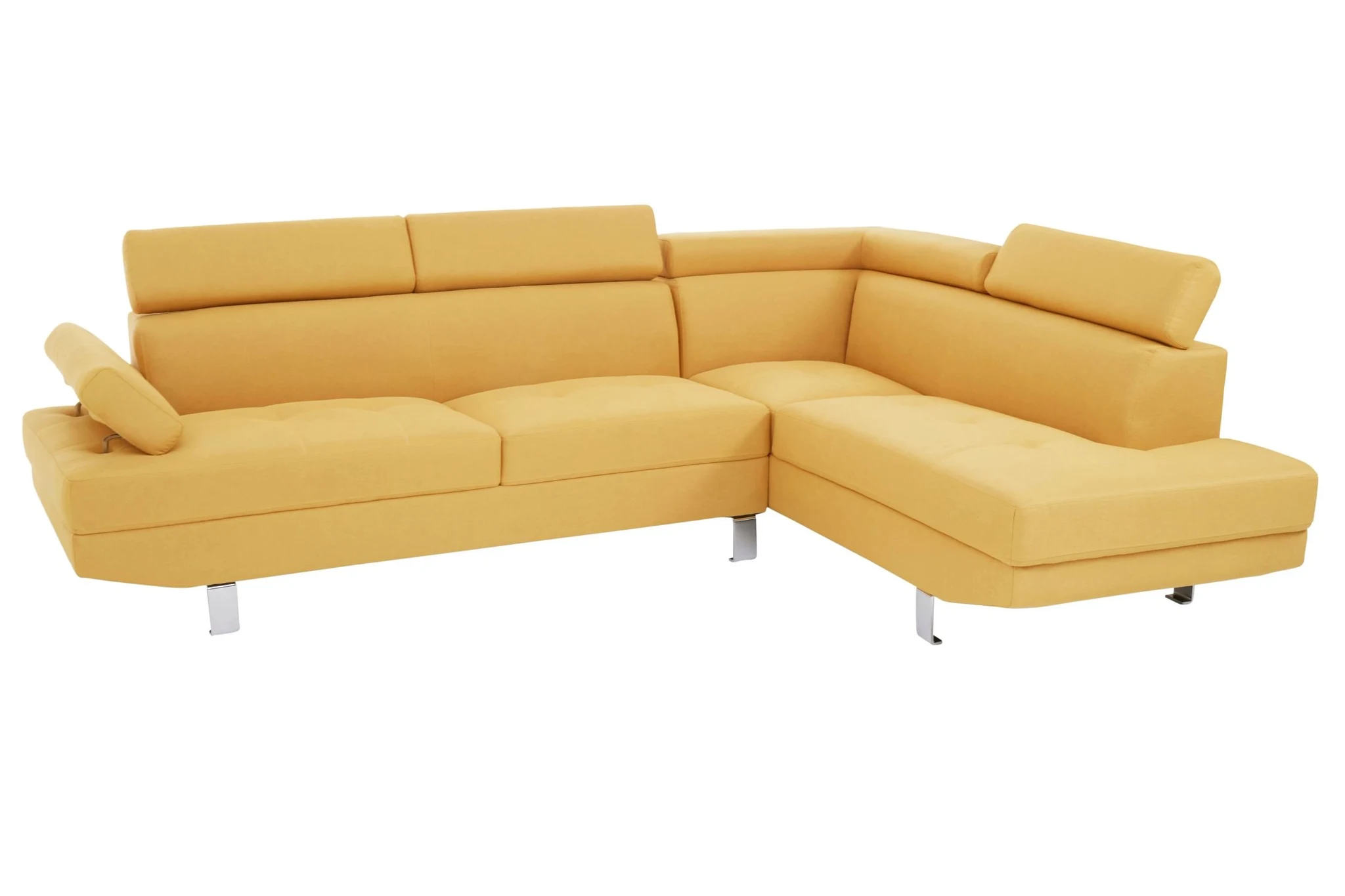 Hanover Ochre Linen Corner Sofa with Adjustable Headrests - Seating, photo 6 of 8