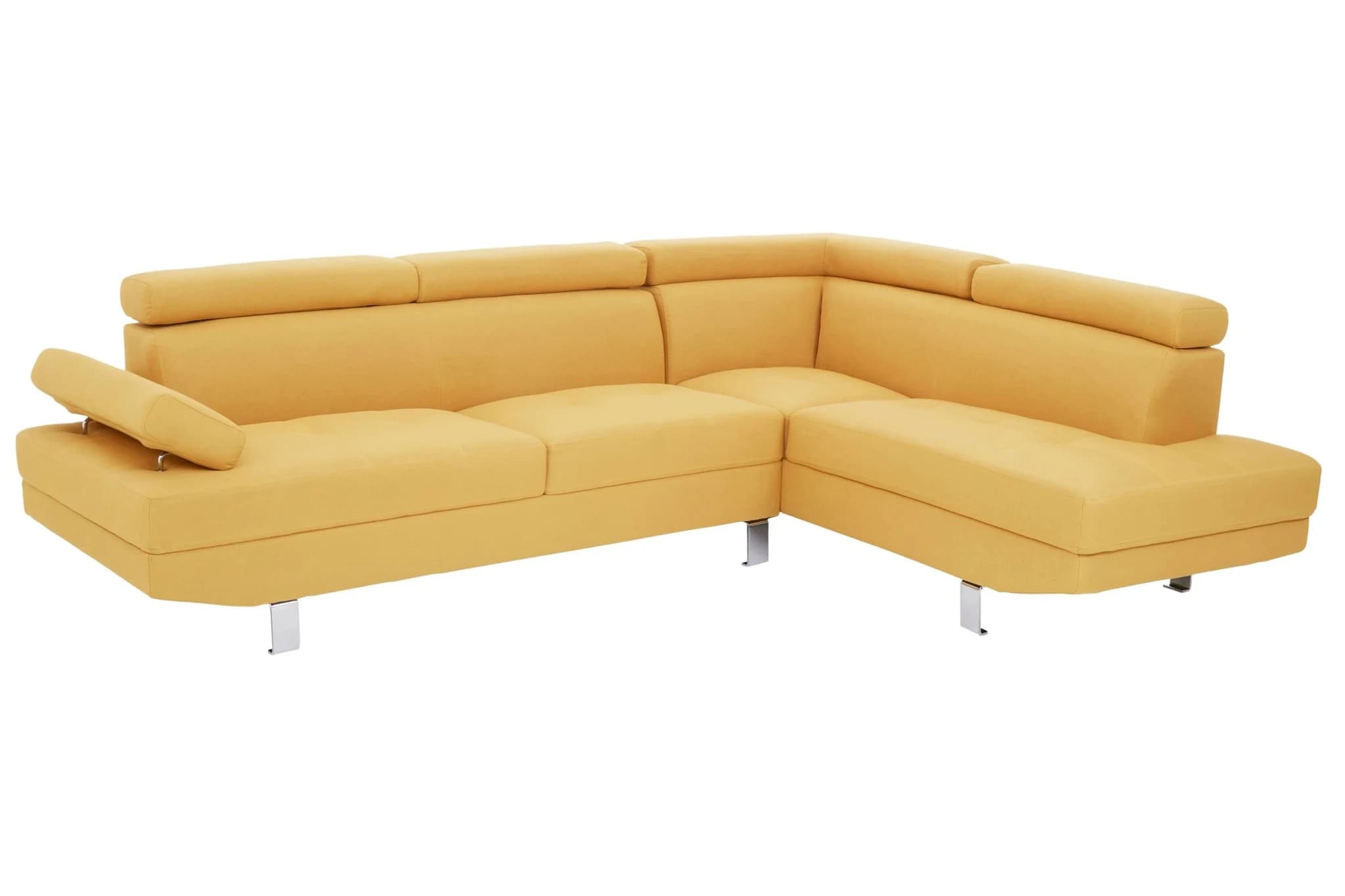Hanover Ochre Linen Corner Sofa with Adjustable Headrests - Seating, photo 5 of 8