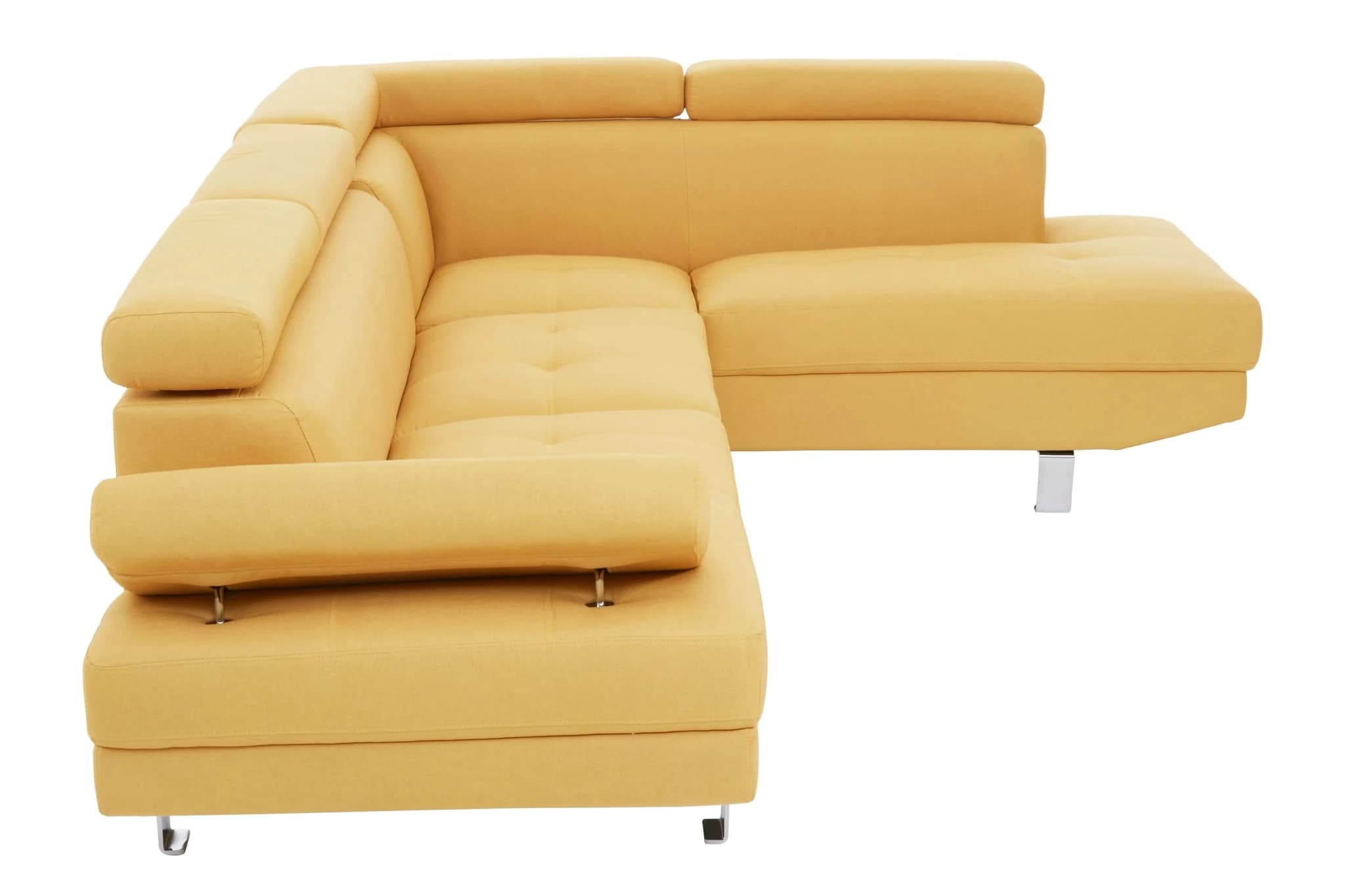 Hanover Ochre Linen Corner Sofa with Adjustable Headrests - Seating, photo 4 of 8