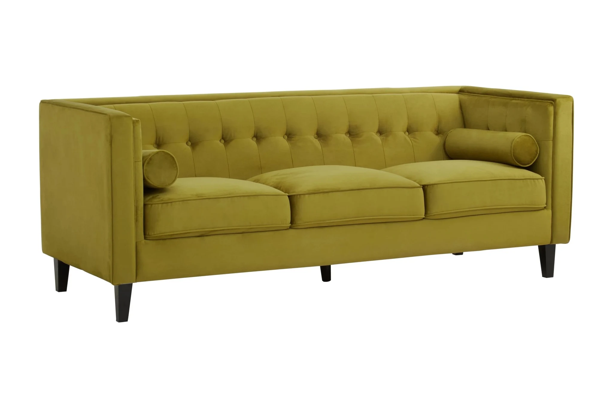 Helia 3 Seat Olive Velvet Sofa - Seating, photo 4 of 8
