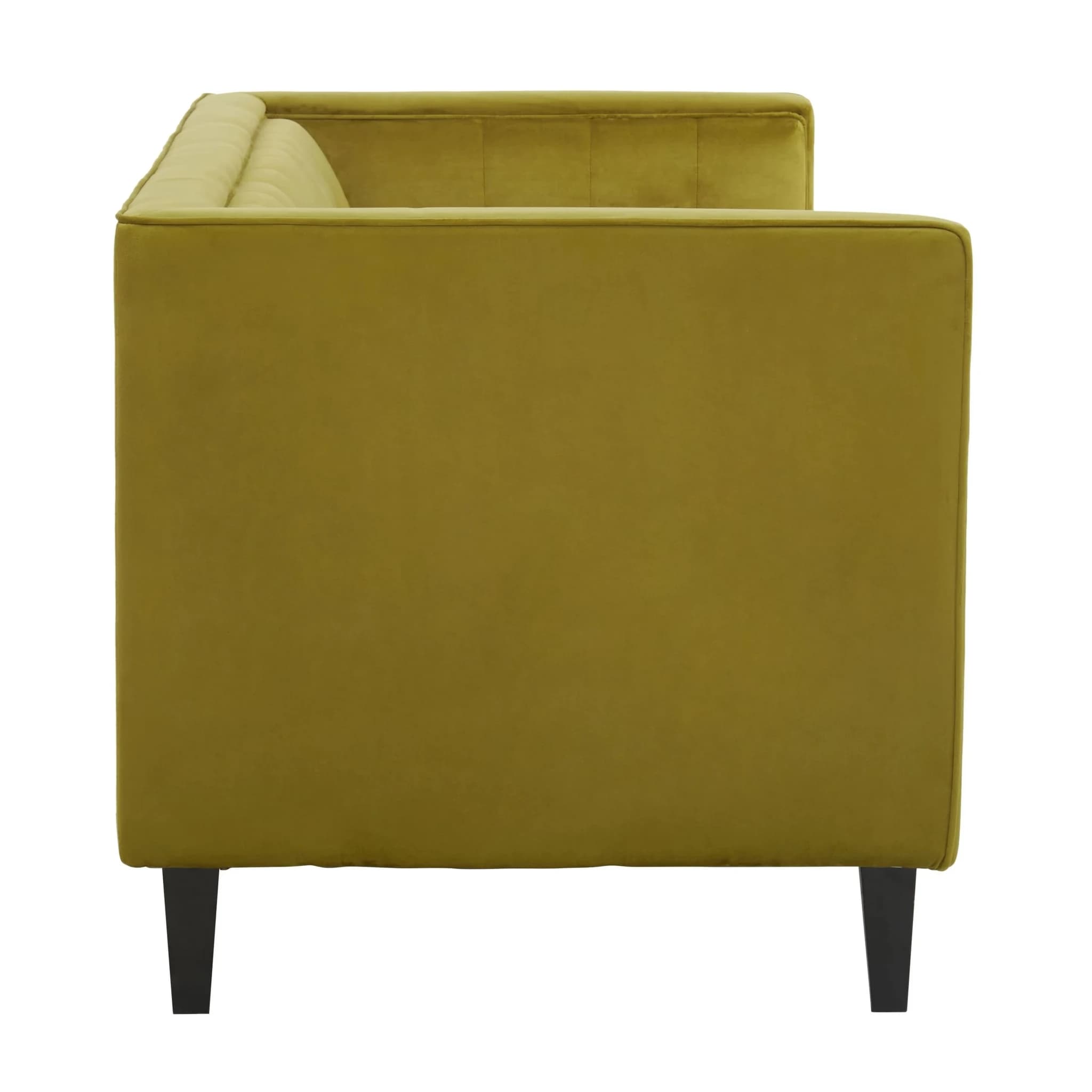 Helia 3 Seat Olive Velvet Sofa - Seating, photo 3 of 8