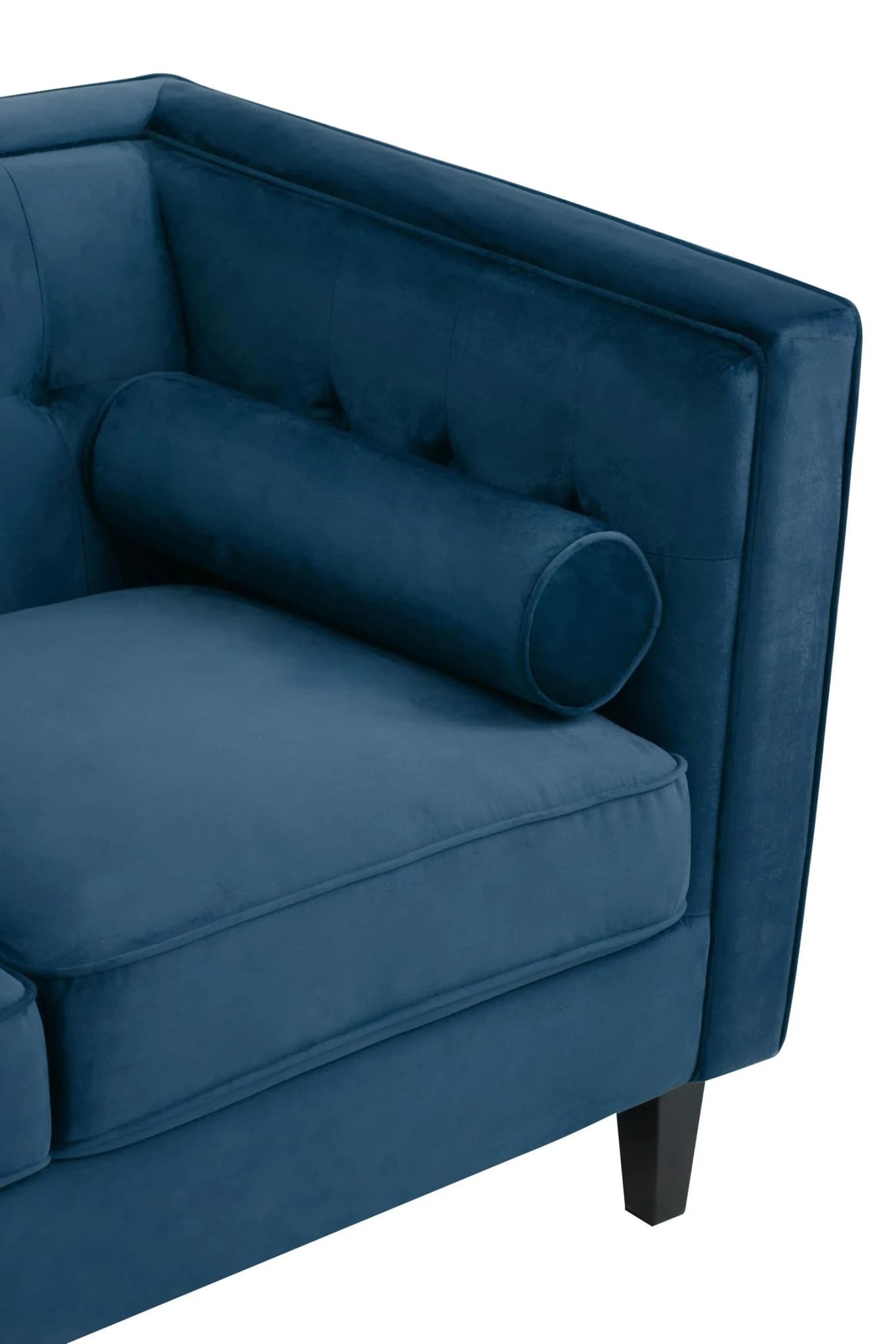 Helia 3 Seat Blue Velvet Sofa - Seating, photo 8 of 8