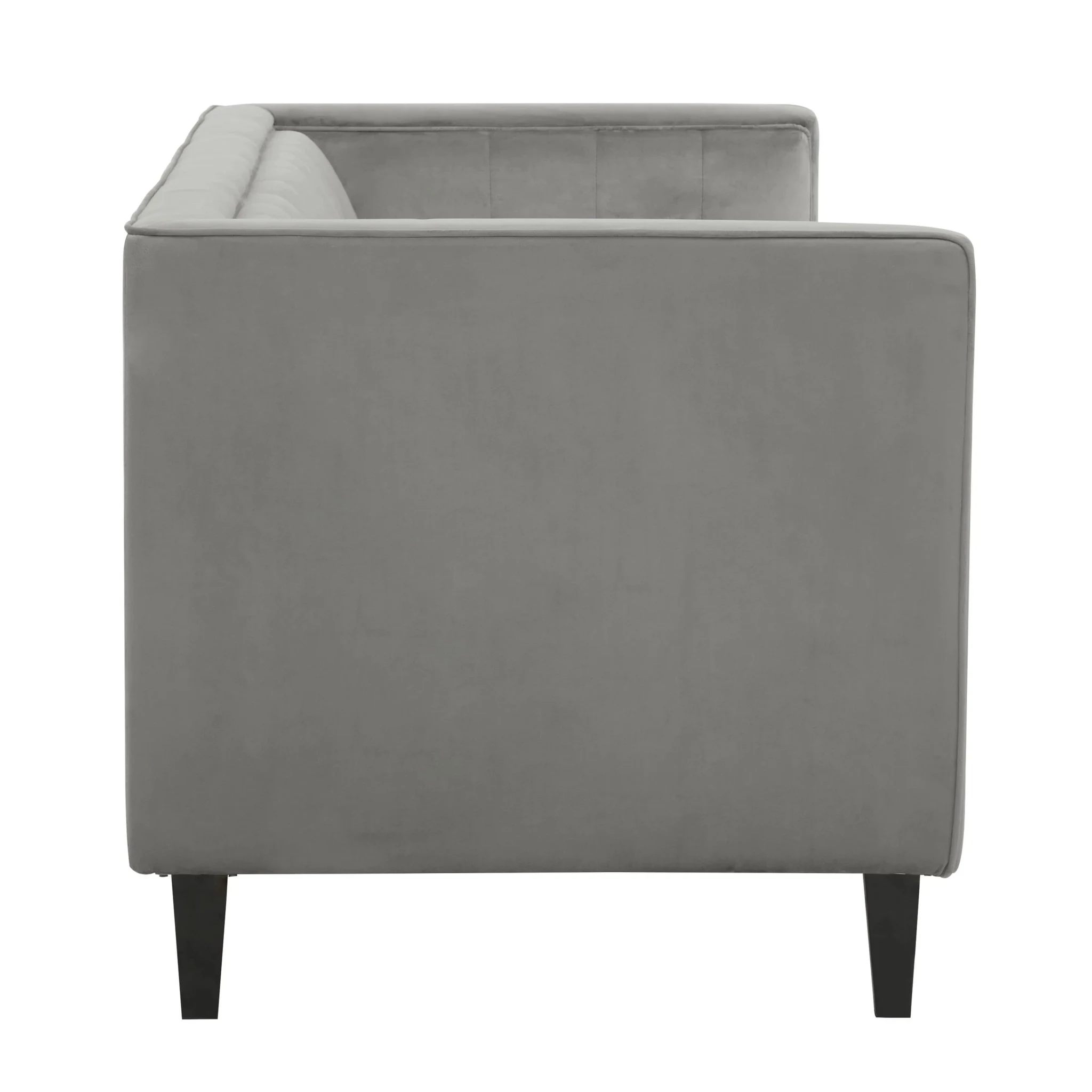 Helia 3 Seat Grey Velvet Sofa - Seating, photo 3 of 8