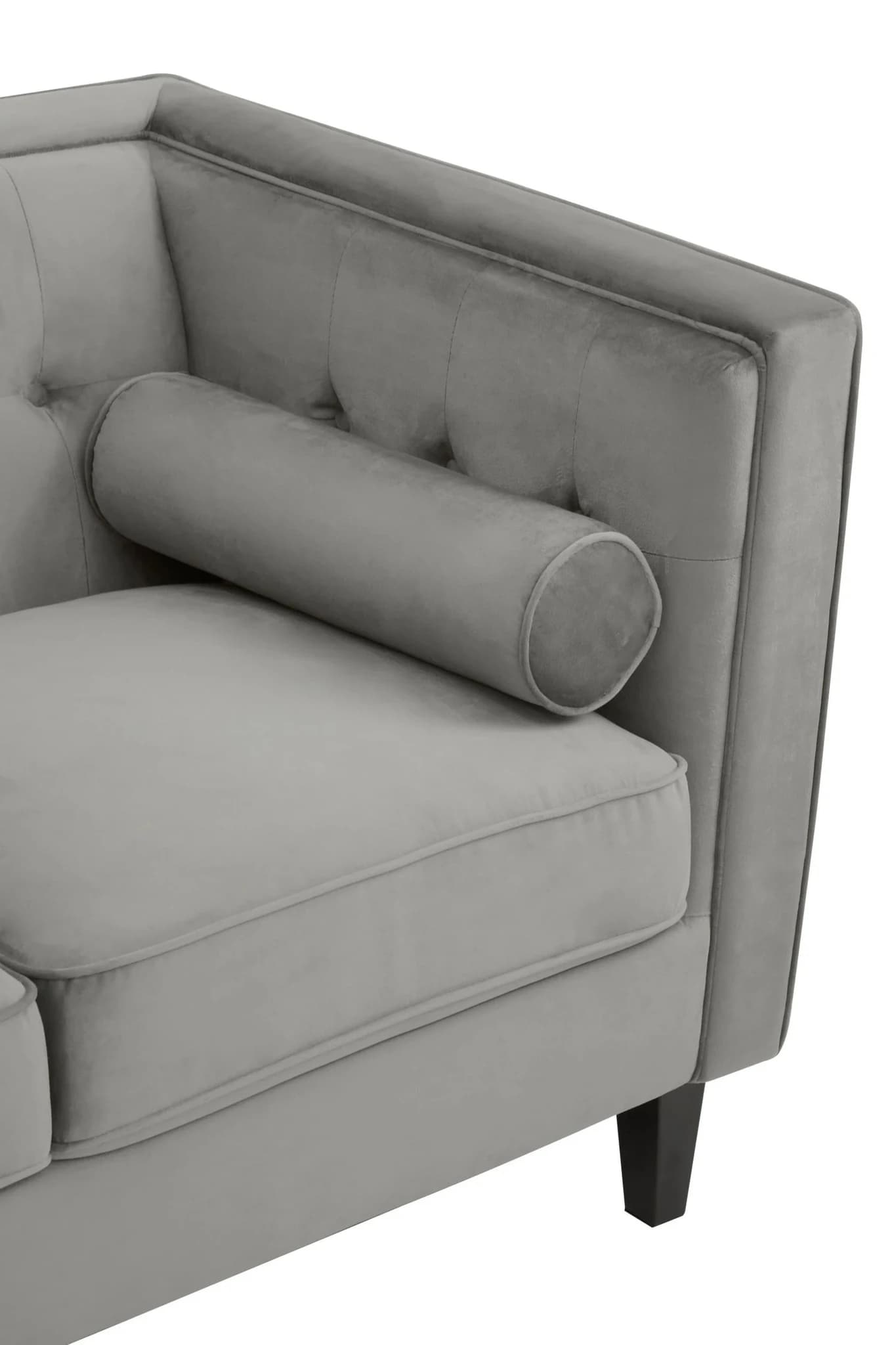 Helia 3 Seat Grey Velvet Sofa - Seating, photo 8 of 8