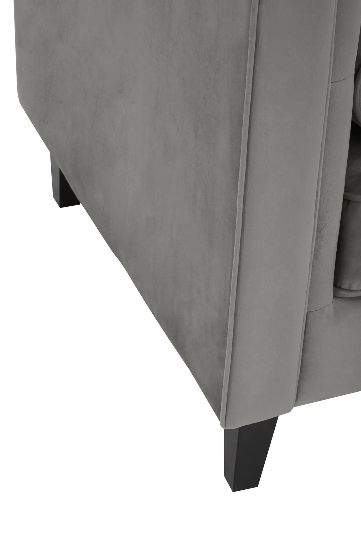 Helia 3 Seat Grey Velvet Sofa - Seating, photo 5 of 8