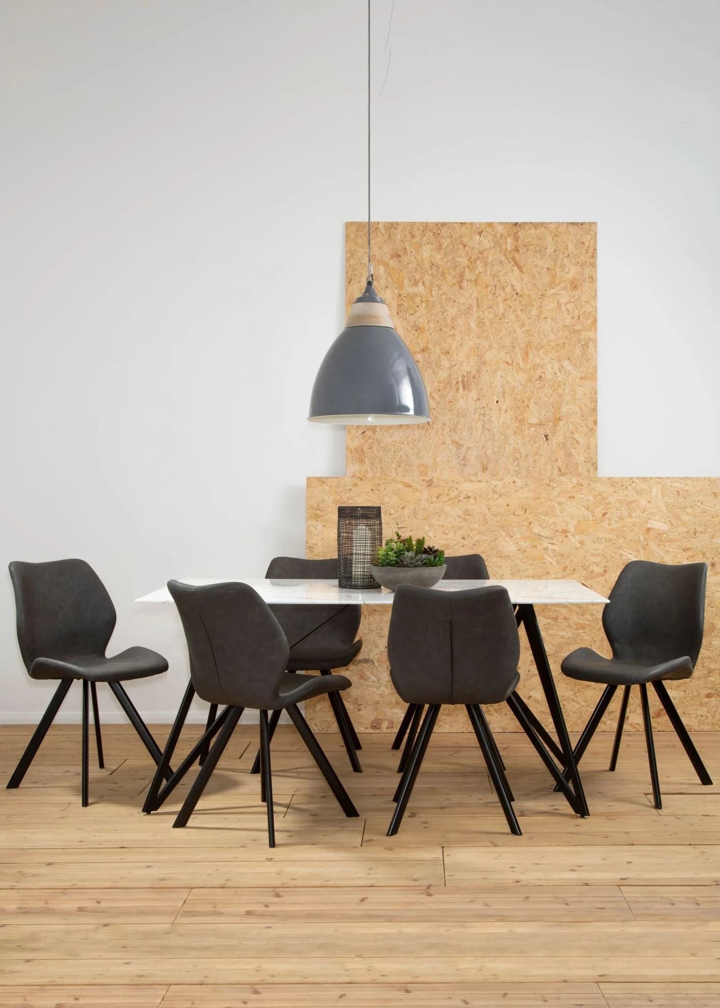Weston Marble Effect Dining Table with 6 Chairs Set - Seating, photo 4 of 8