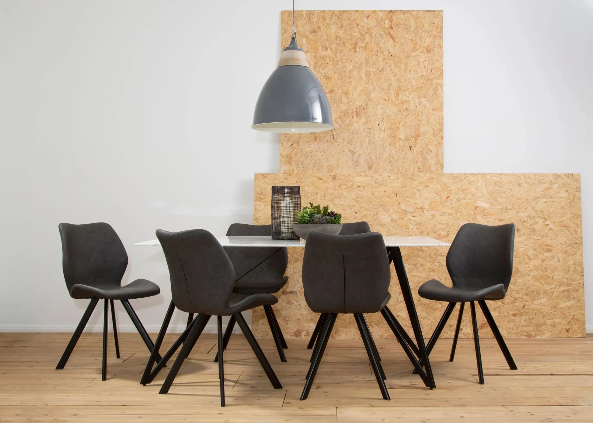 Weston Marble Effect Dining Table with 6 Chairs Set - Seating, photo 2 of 8