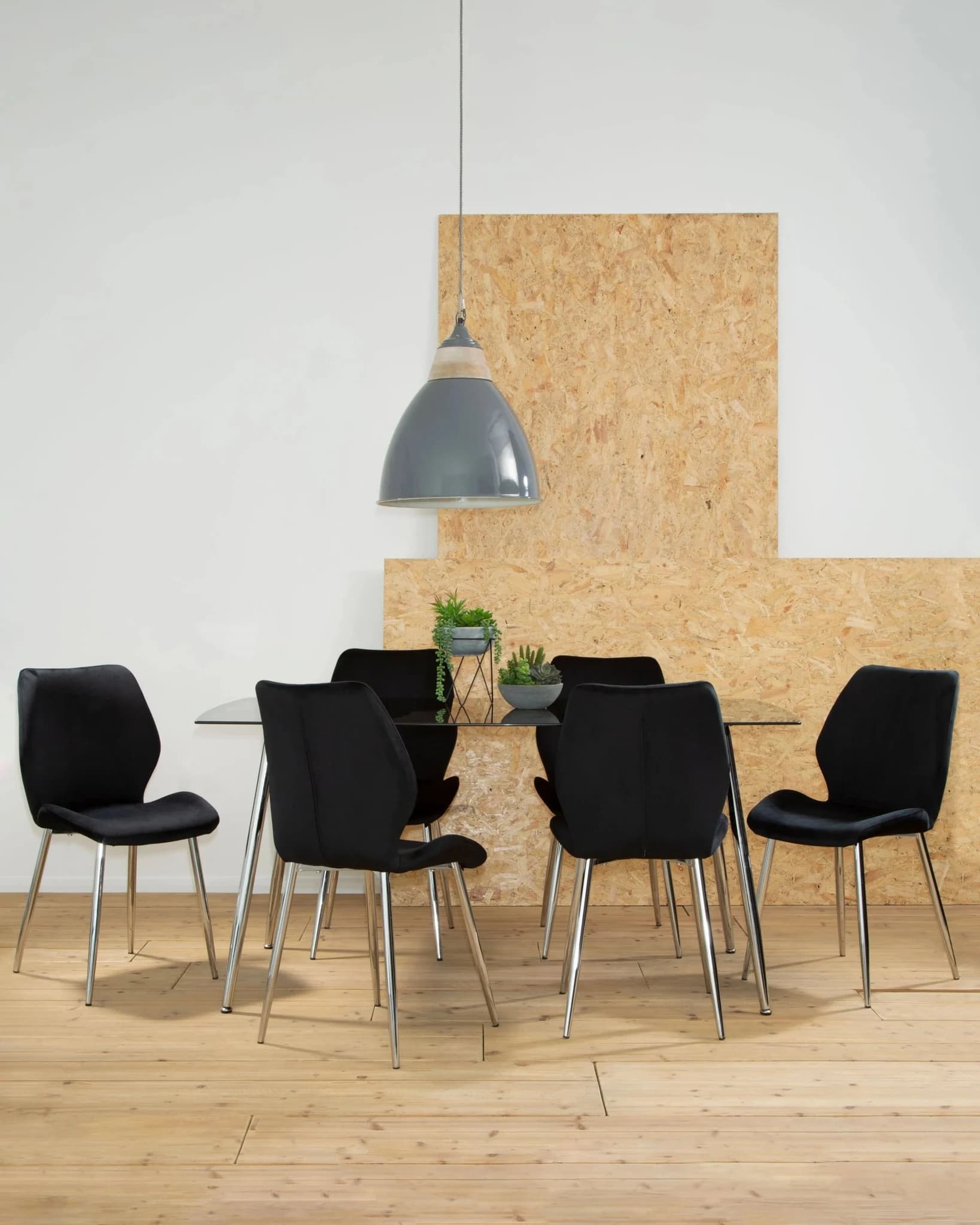 Wimslow BlackTempered Glass Dining Table with 6 Chairs - Seating, photo 4 of 8