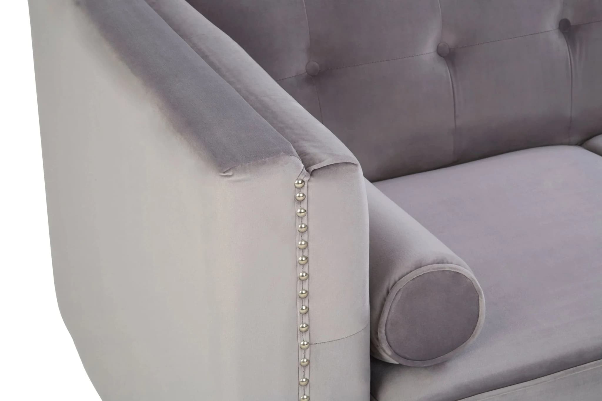 Felisa Two Seater Grey Velvet Sofa - Seating, photo 8 of 8