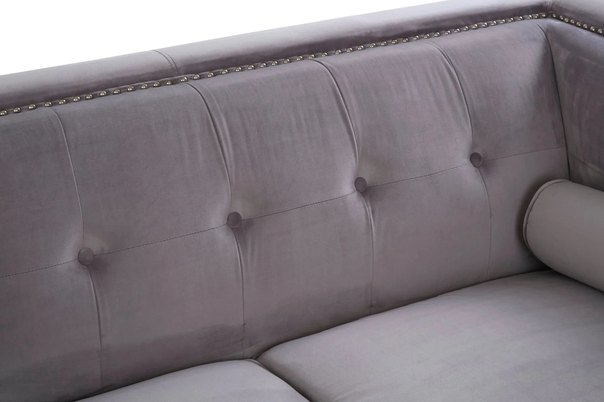 Felisa Two Seater Grey Velvet Sofa - Seating, photo 7 of 8