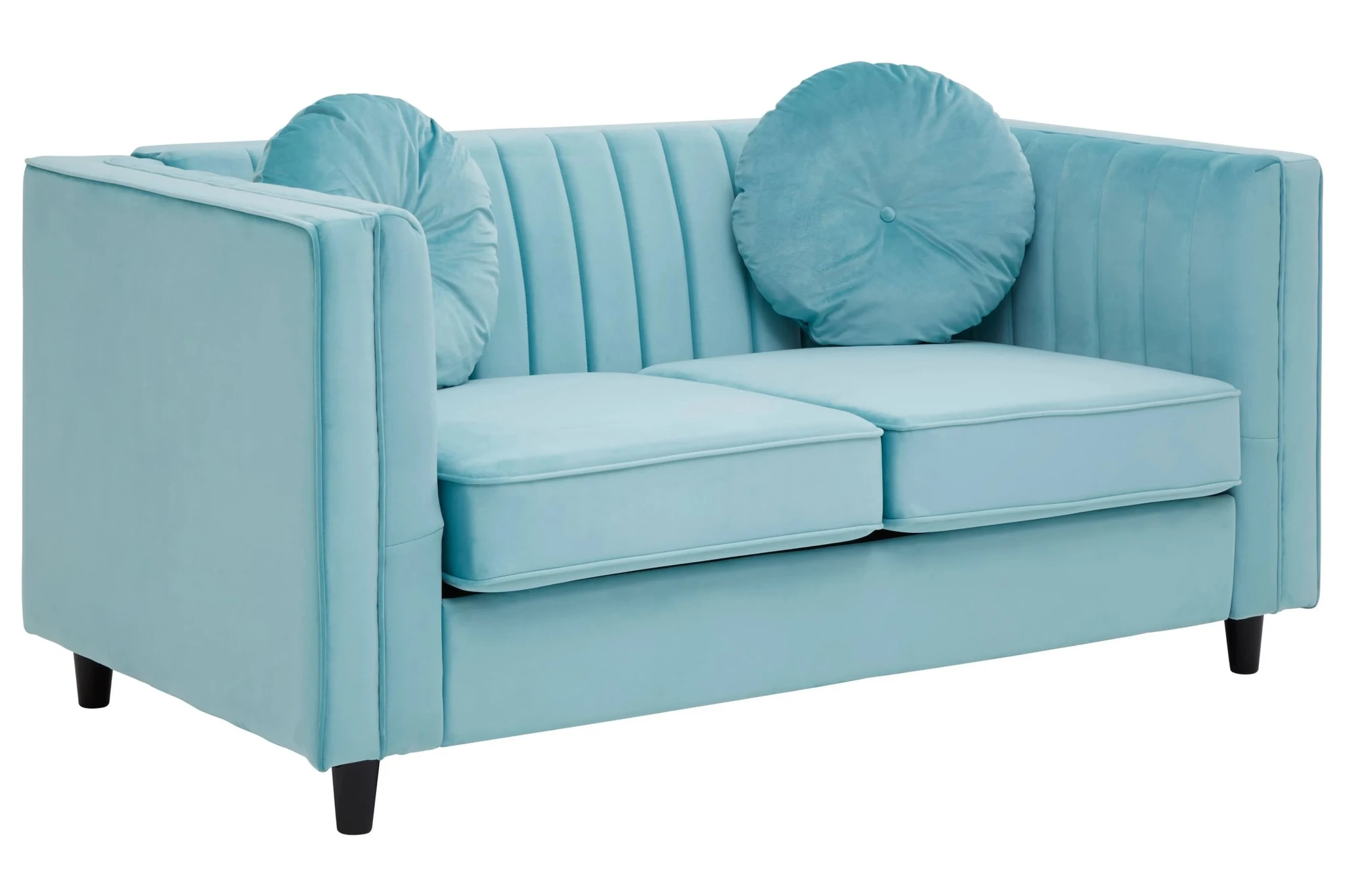 Farah Two Seat Green Velvet Sofa - Seating, photo 4 of 8