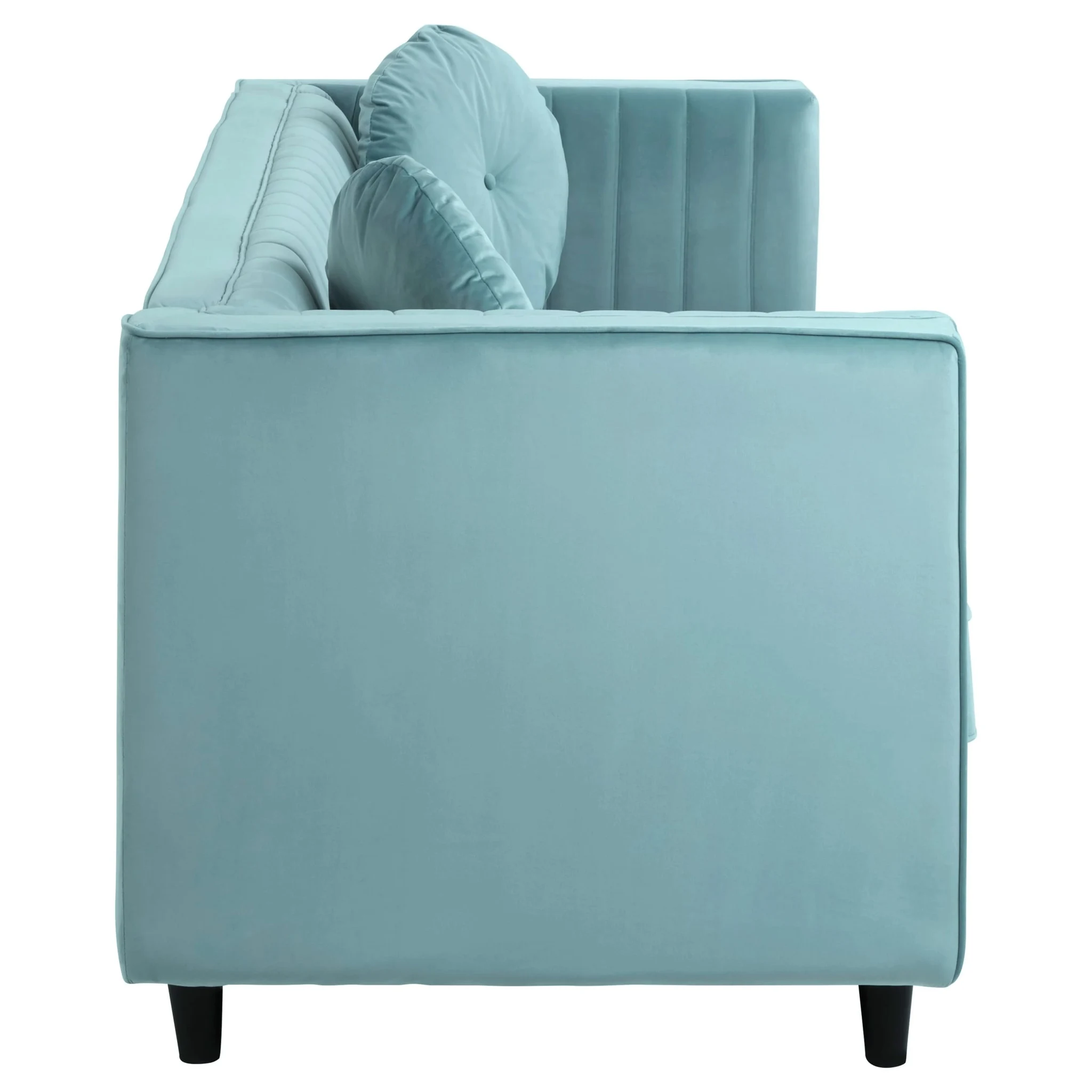 Farah Three Seater Pastel Green Velvet Sofa - Seating, photo 4 of 8