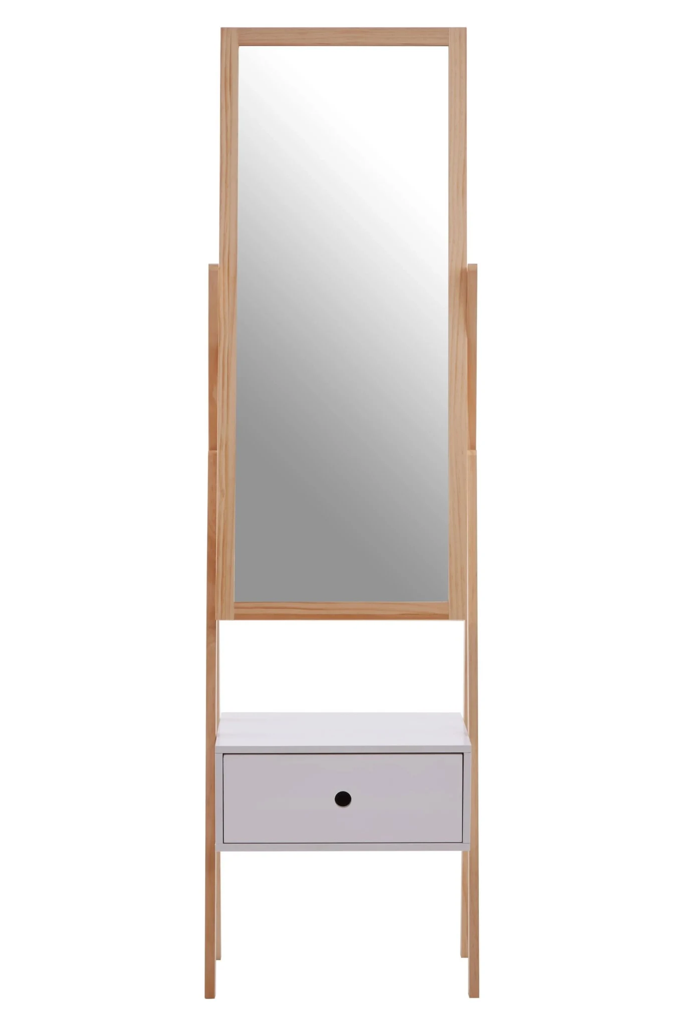 Rostok Single Drawer Floor Mirror - Decorative, photo 3 of 7