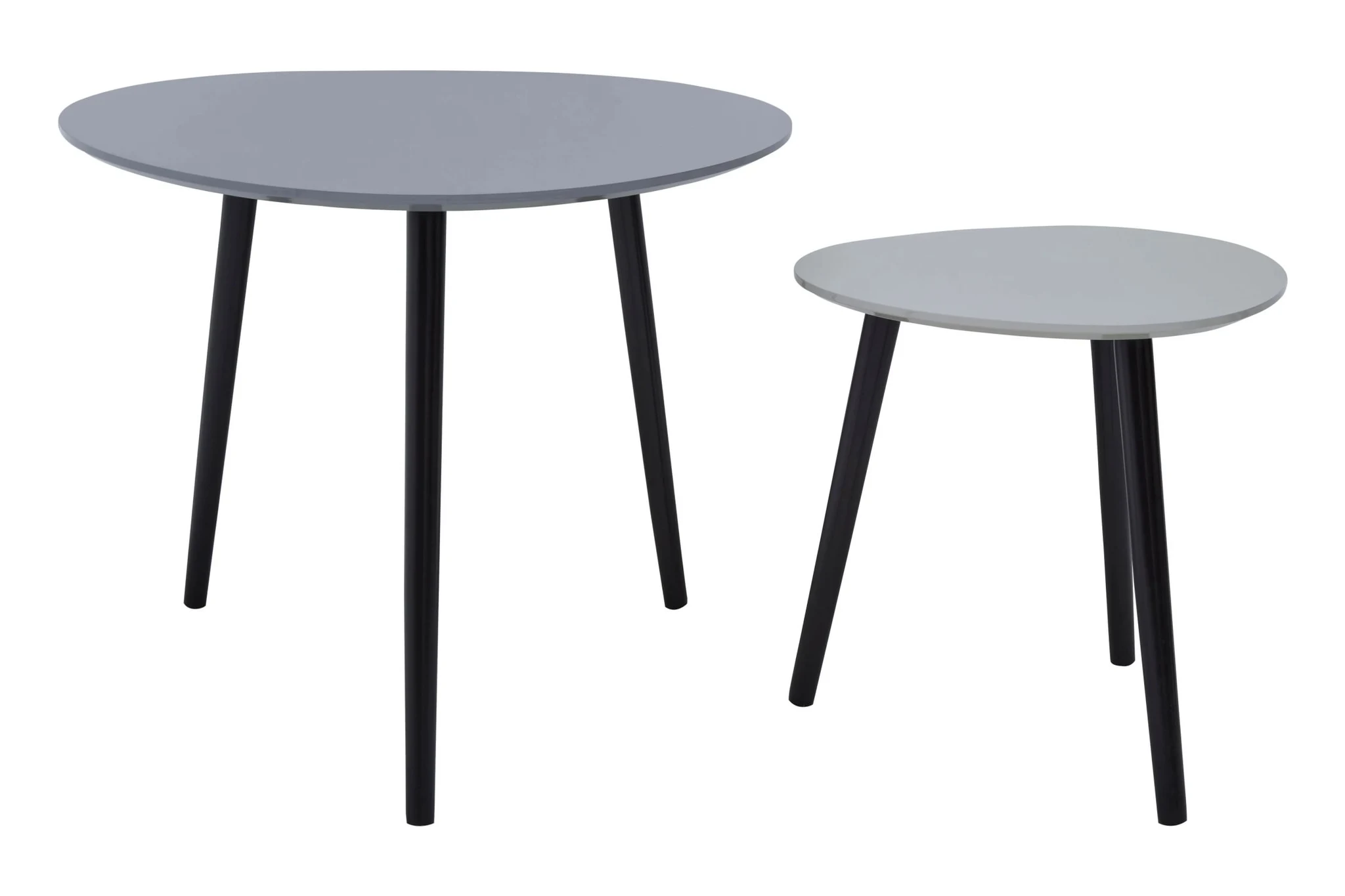 Nostra Grey Gloss Finish Set Of 2 Side Tables - Tables, photo 4 of 8