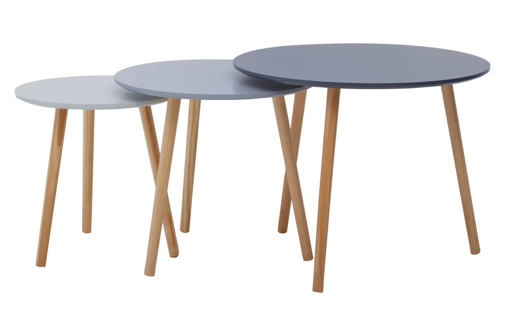 Nostra Grey Set Of 3 Round Tables - Tables, photo 5 of 8