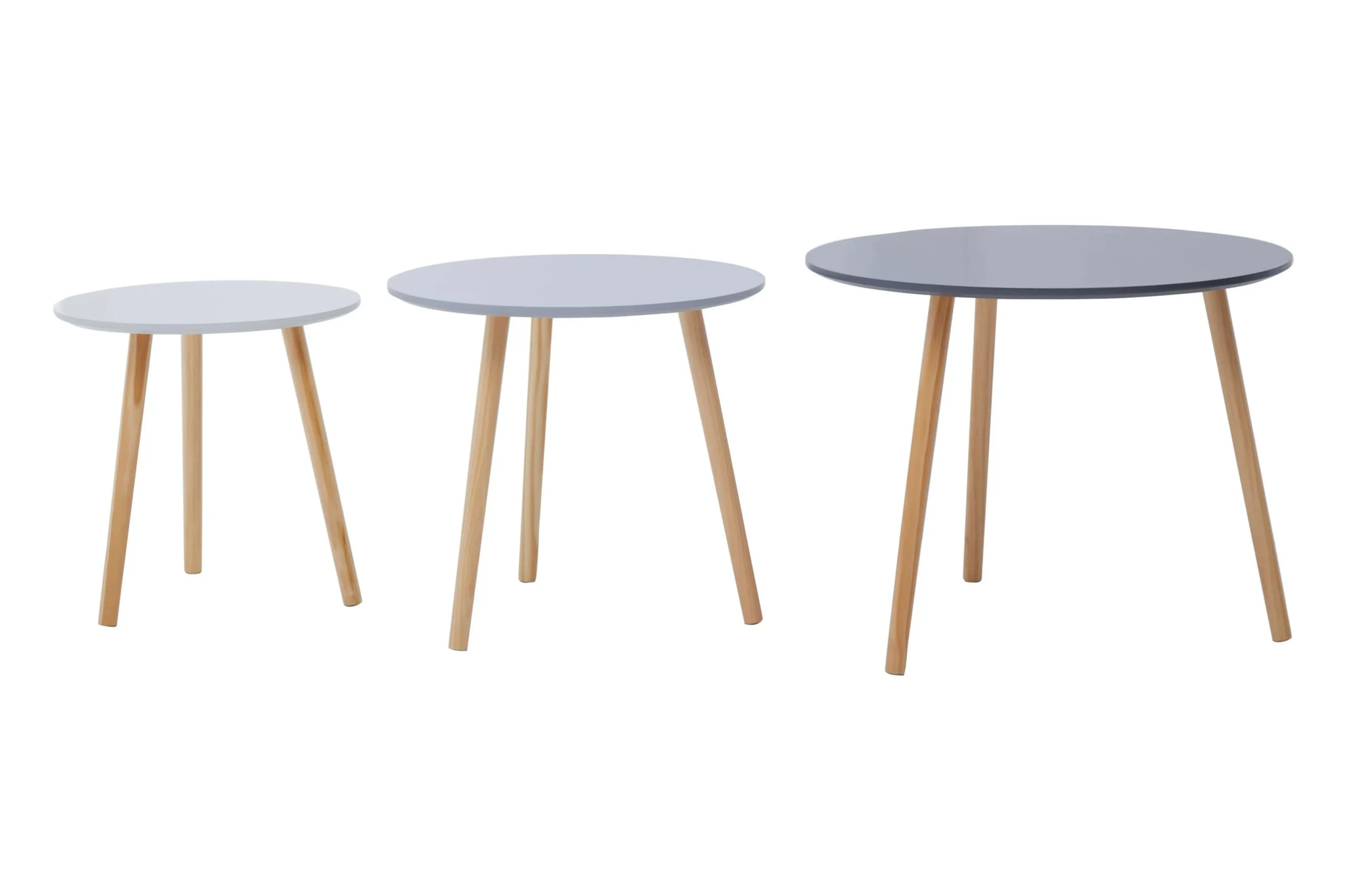 Nostra Grey Set Of 3 Round Tables - Tables, photo 4 of 8