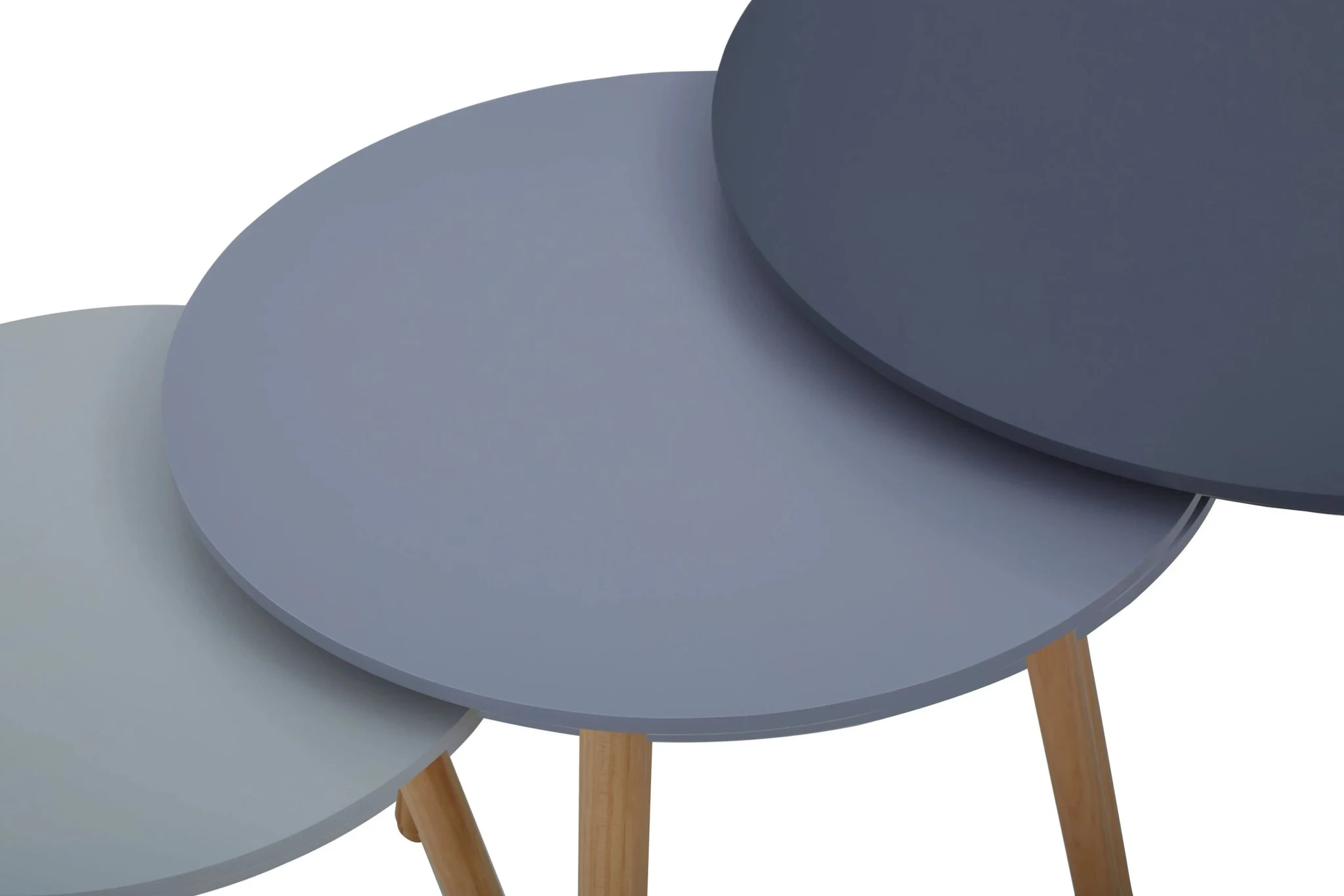 Nostra Grey Set Of 3 Round Tables - Tables, photo 8 of 8