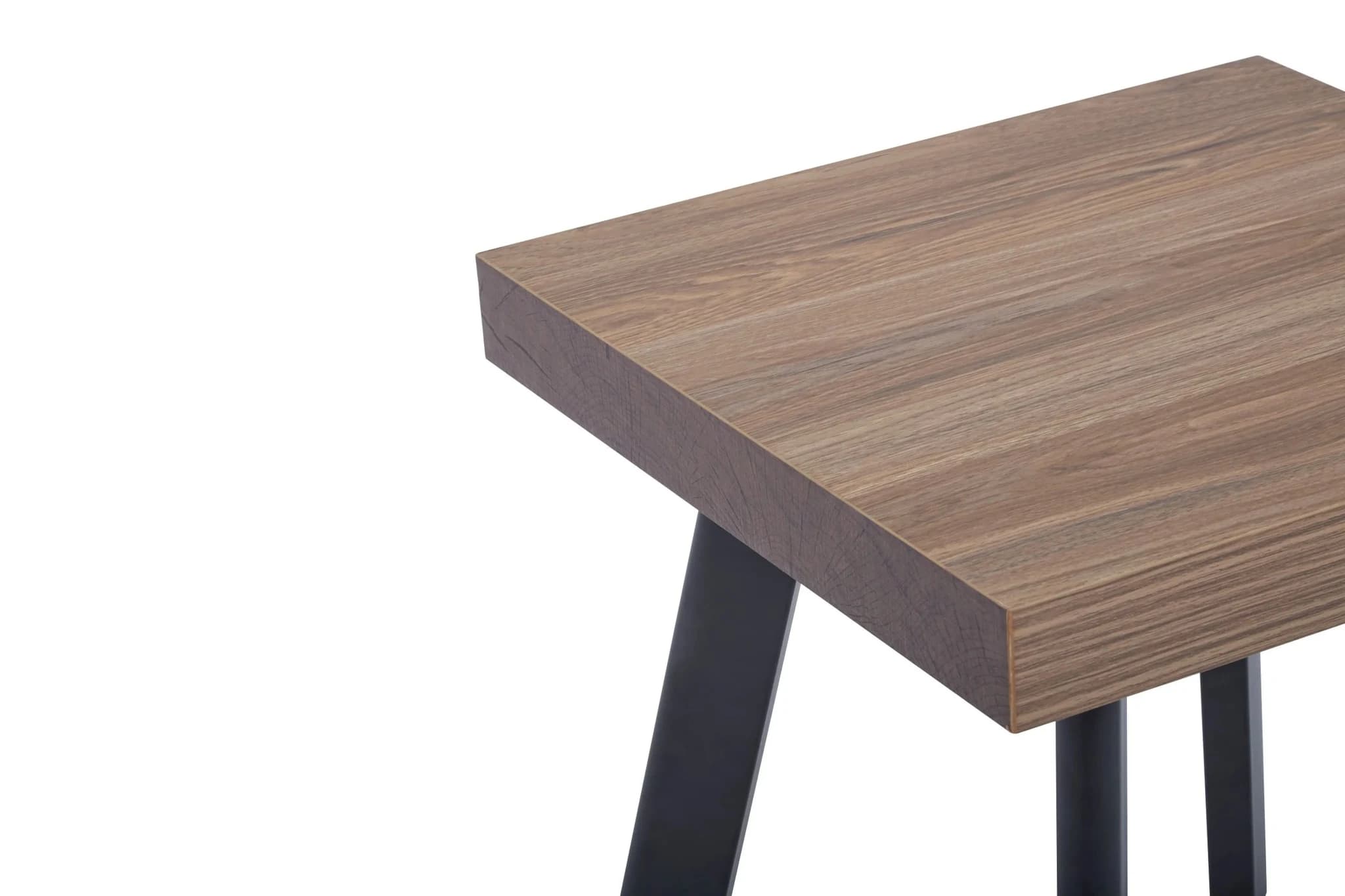 Oakwill Wood Veneer Side Table with Black Metal Legs - Tables, photo 7 of 7