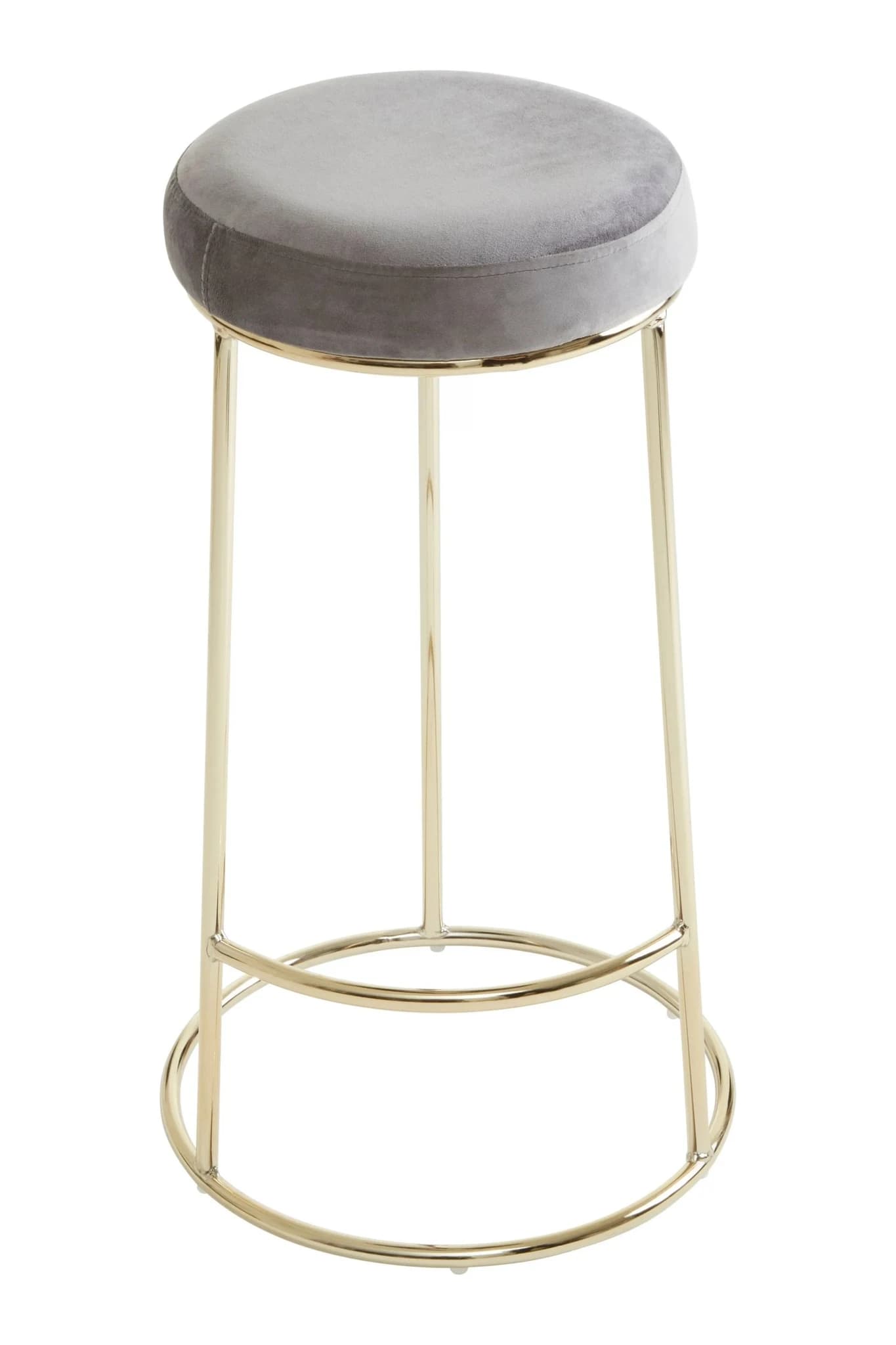 Manhattan Grey Velvet Tall Bar Stool - Seating, photo 4 of 7