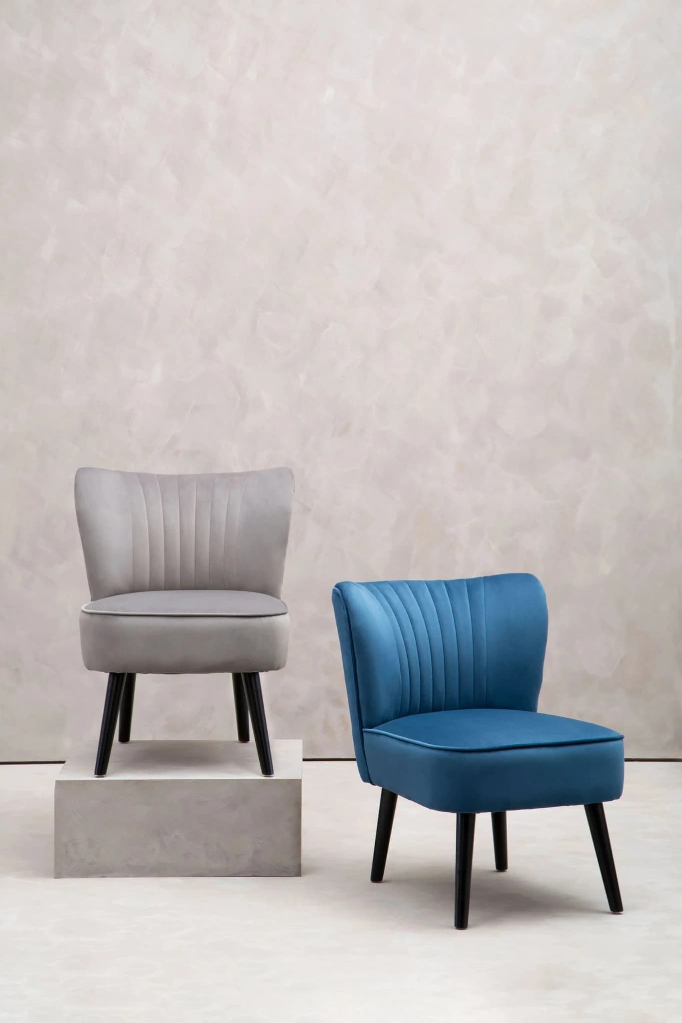 Regents Park Blue Velvet Chair - Seating, photo 3 of 8