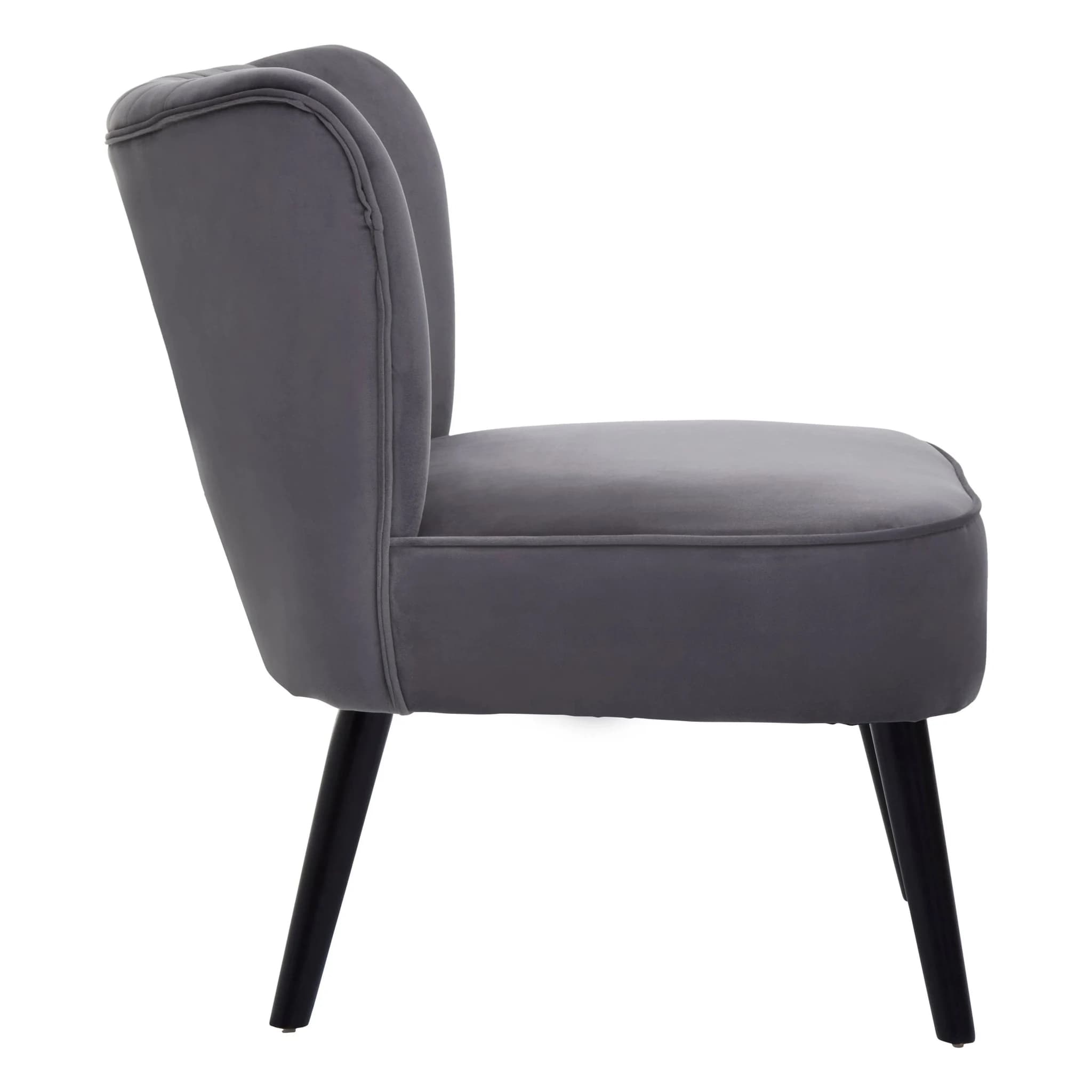 Regents Park Grey Velvet Chair - Seating, photo 6 of 8