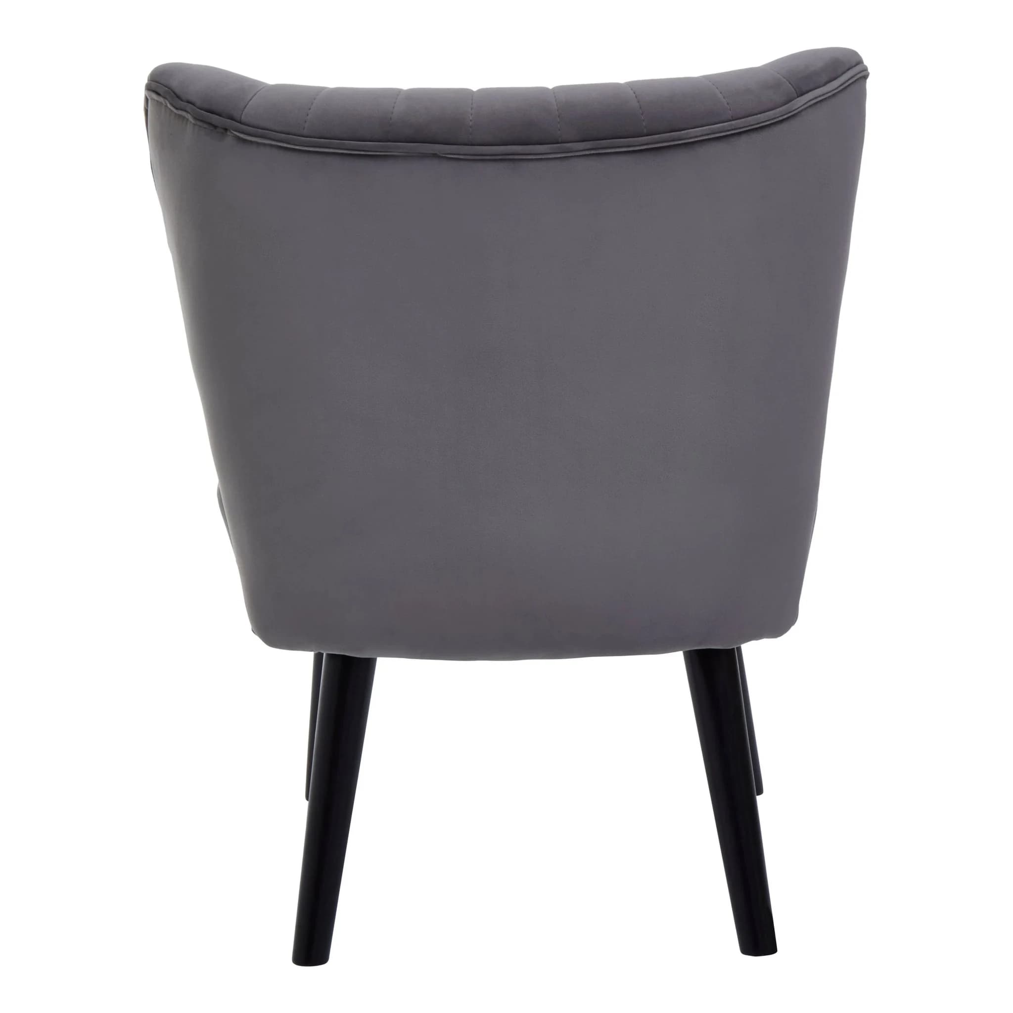 Regents Park Grey Velvet Chair - Seating, photo 5 of 8