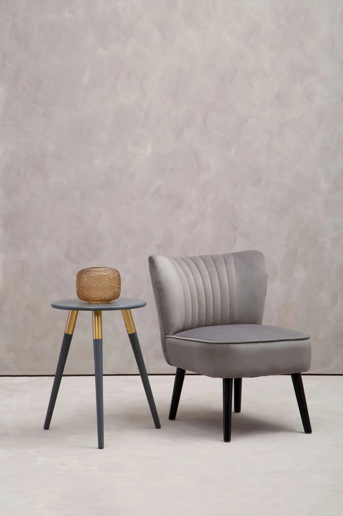 Regents Park Grey Velvet Chair - Seating, photo 4 of 8