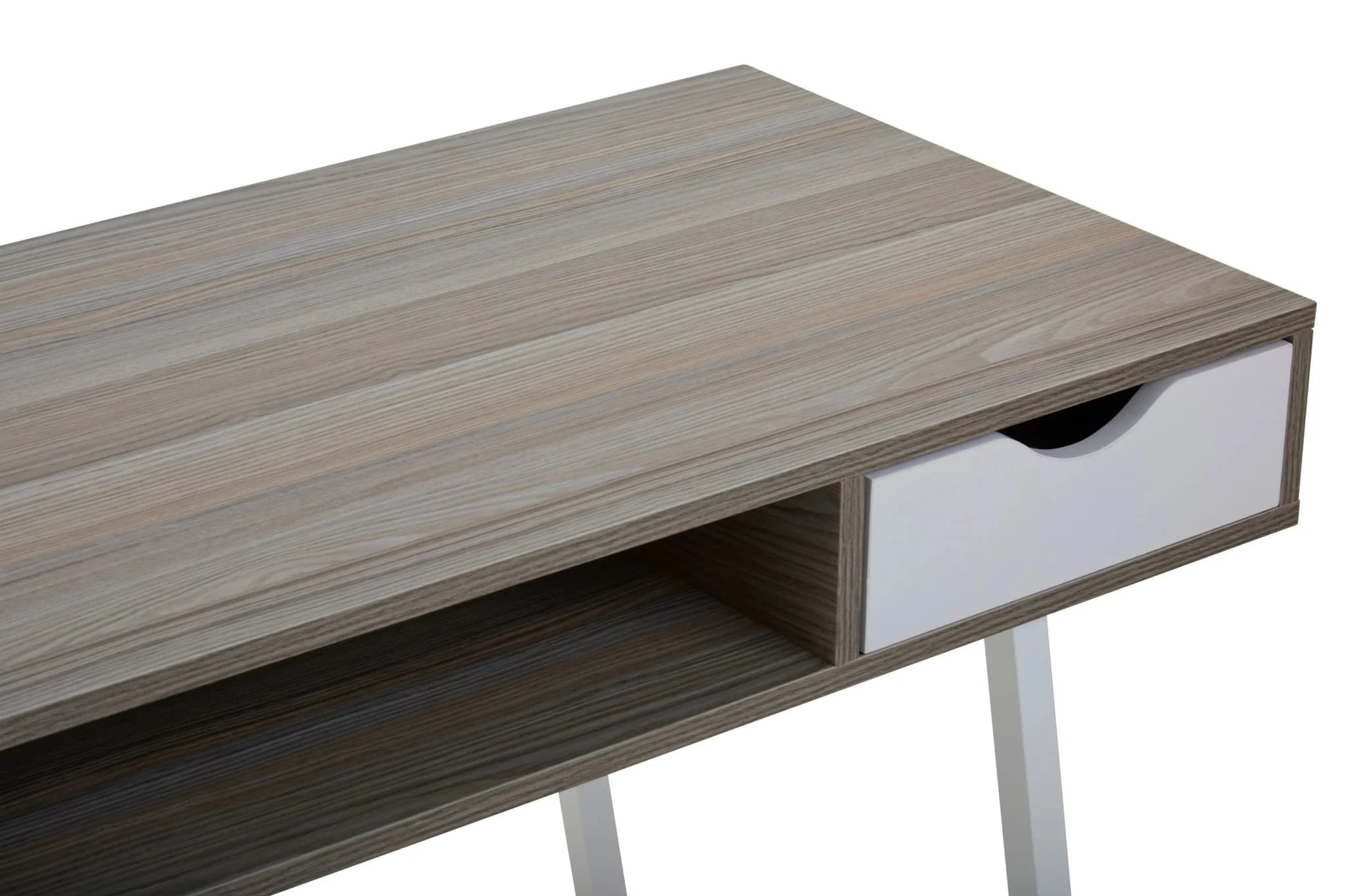 Bradbury Two Drawer Light Oak Veneer Desk - Tables, photo 8 of 8