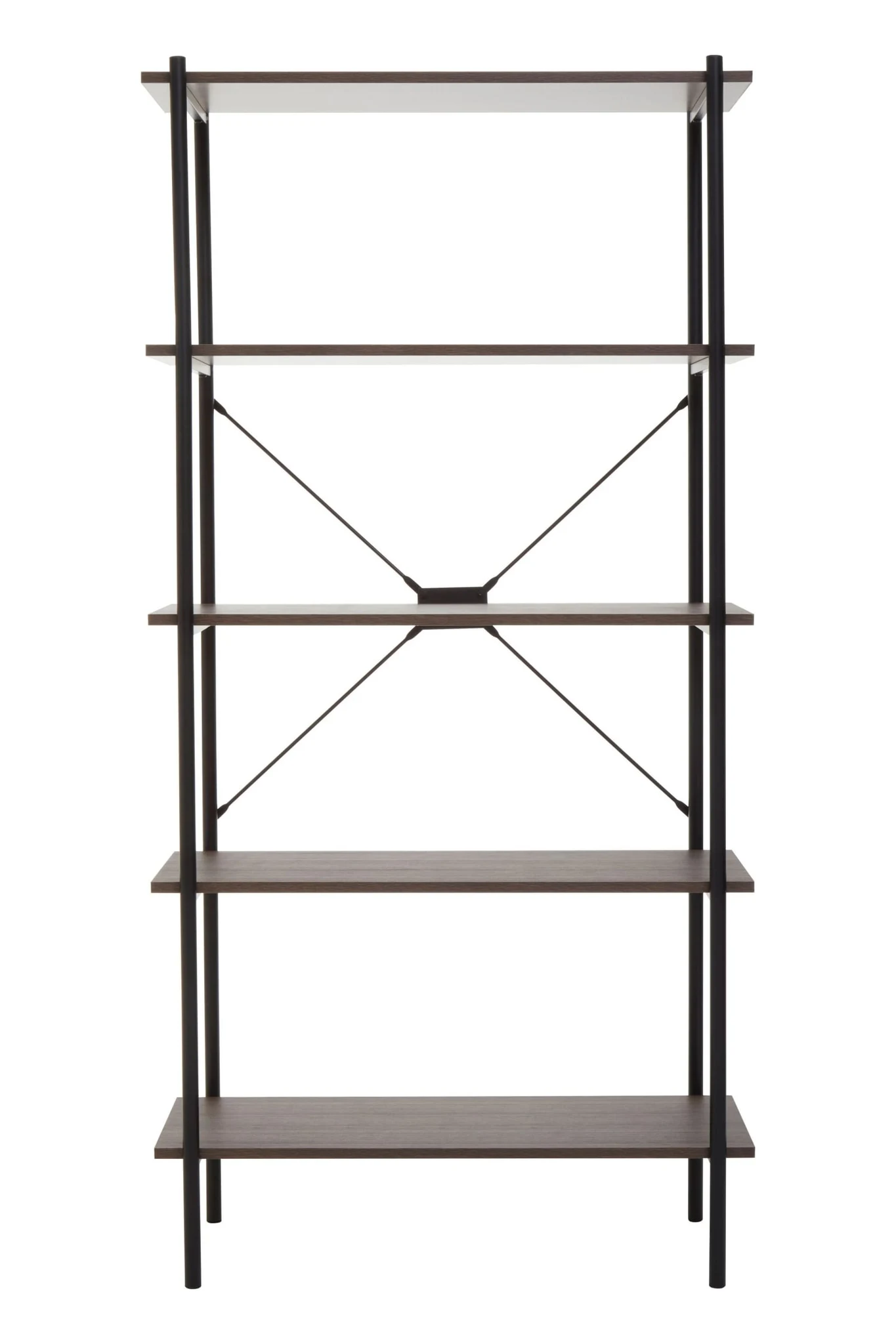 Bradbury Five Tier Dark Oak Veneer Shelf Unit - Bookcases & shelving, photo 4 of 8