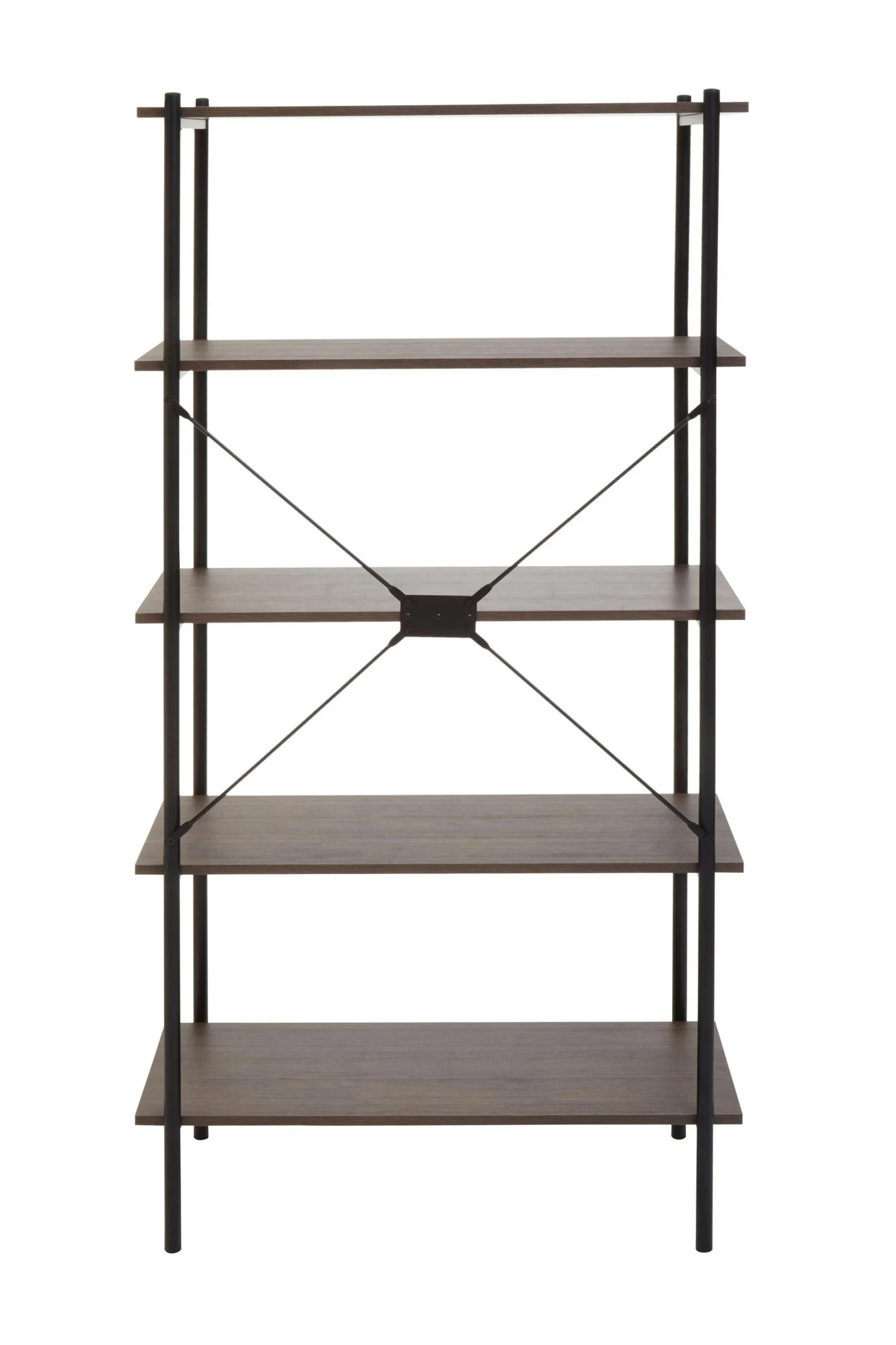 Bradbury Five Tier Dark Oak Veneer Shelf Unit - Bookcases & shelving, photo 2 of 8