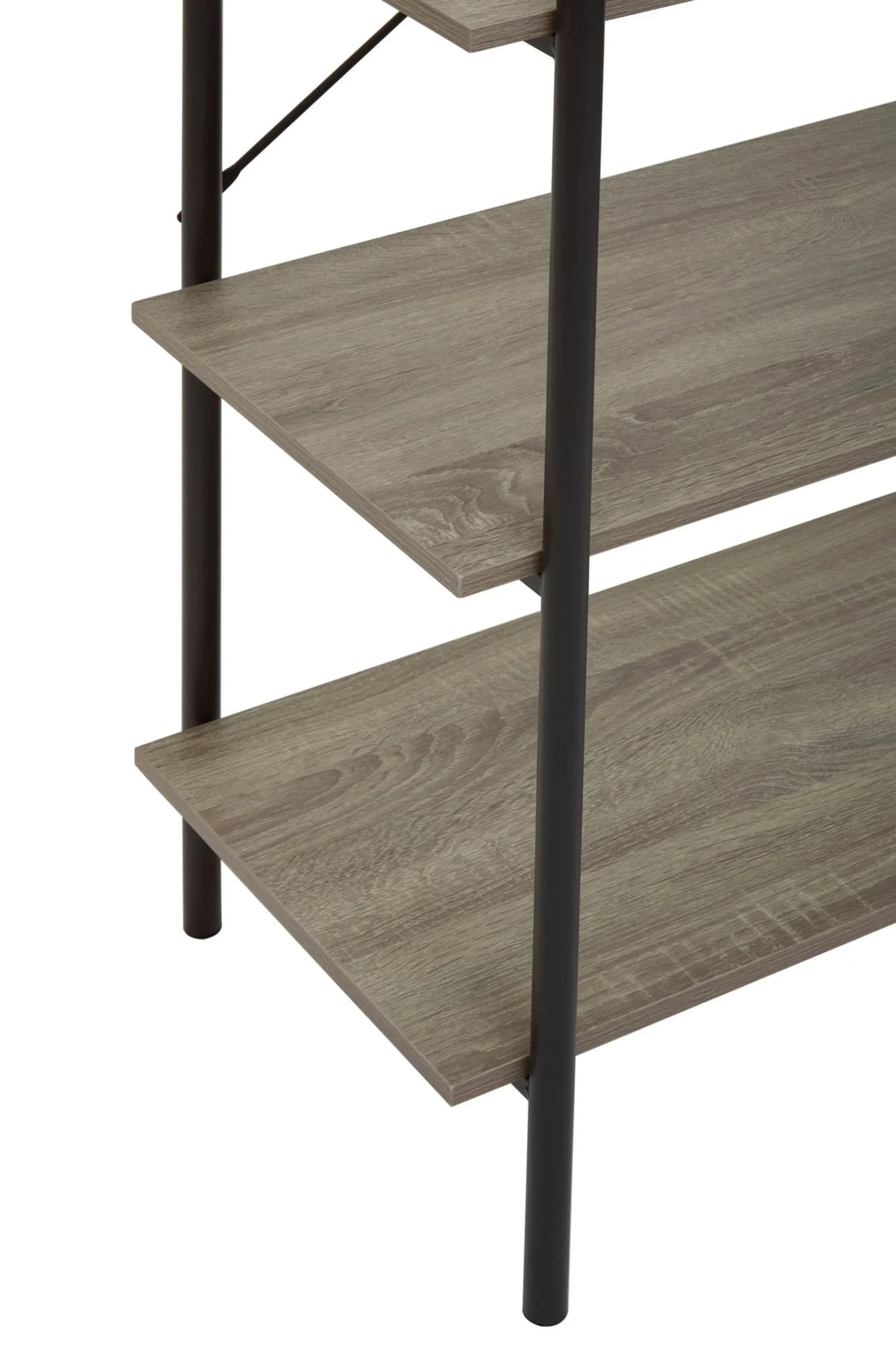 Bradbury Five Tier Grey Oak Veneer Shelf Unit - Bookcases & shelving, photo 6 of 8