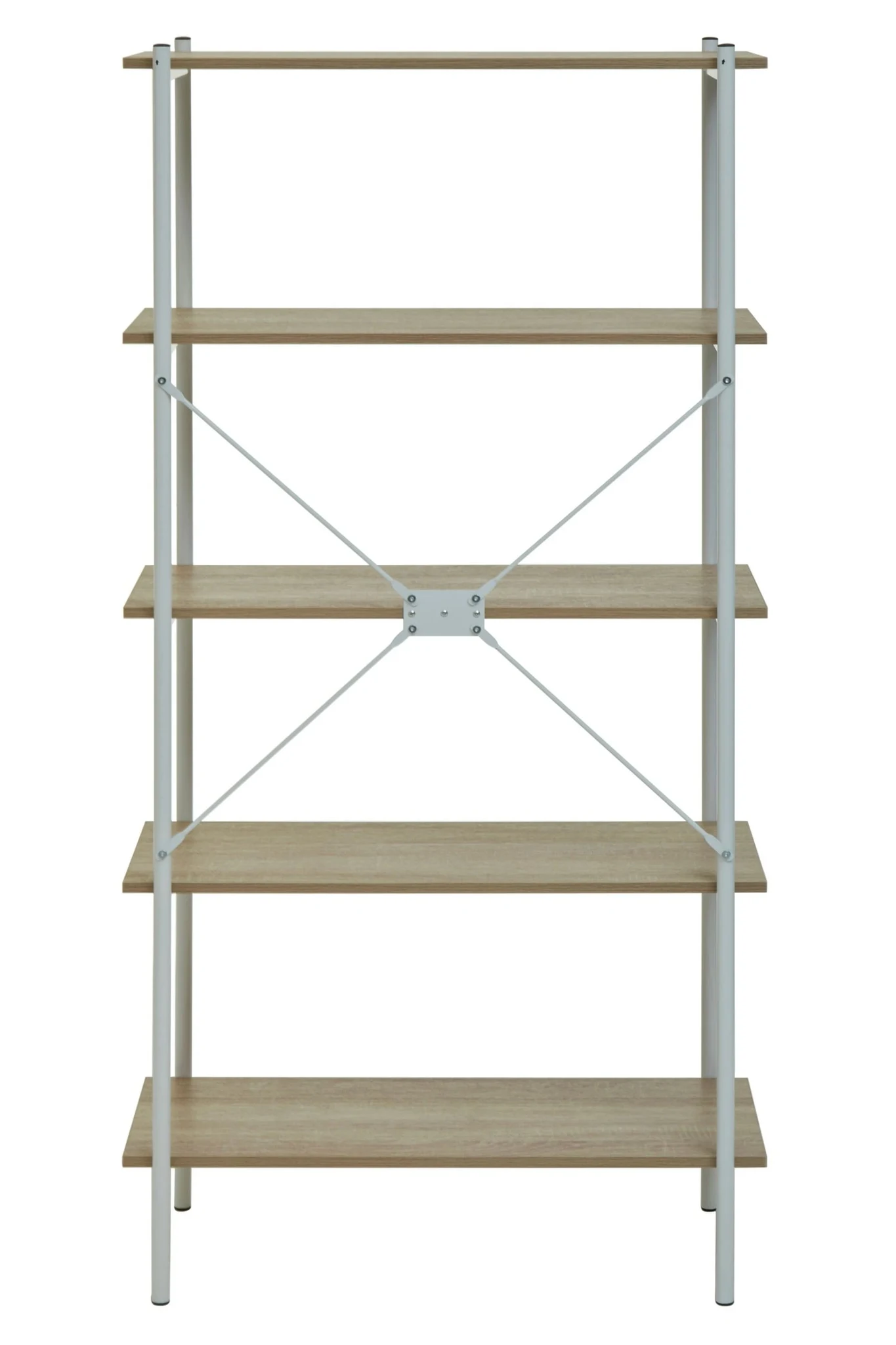 Bradbury Five Tier Natural Oak Veneer Shelf Unit - Bookcases & shelving, photo 2 of 8