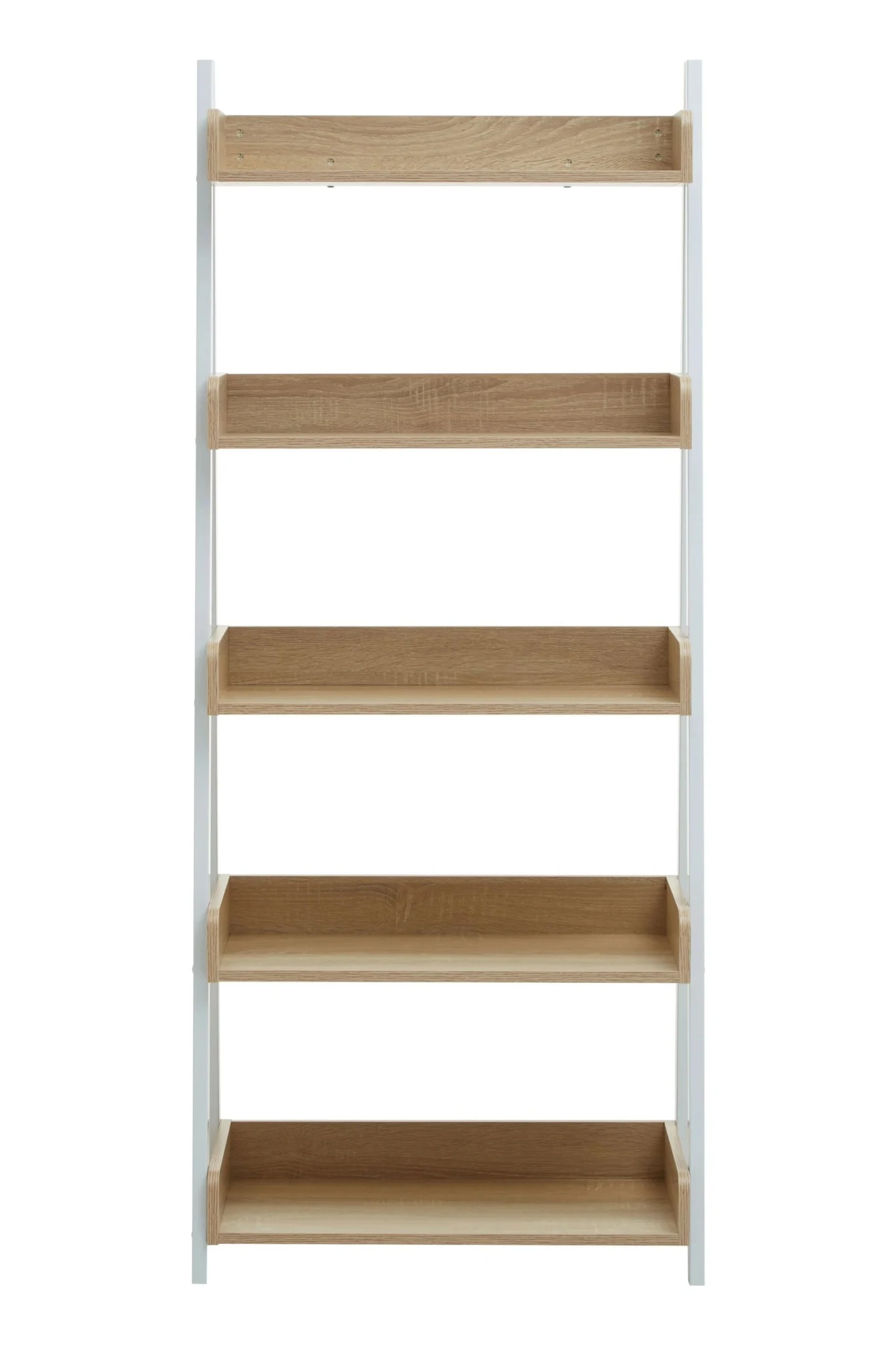 Bradbury Five Tier Natural Oak Effect Ladder Shelf Unit - Bookcases & shelving, photo 4 of 7