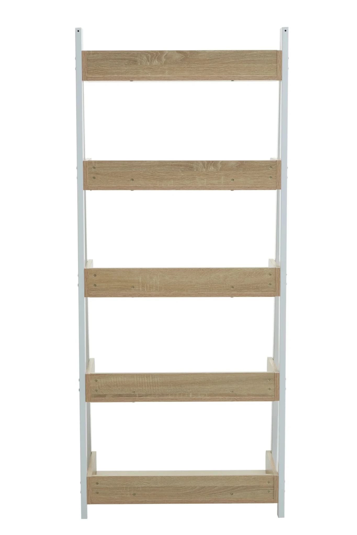 Bradbury Five Tier Natural Oak Effect Ladder Shelf Unit - Bookcases & shelving, photo 2 of 7