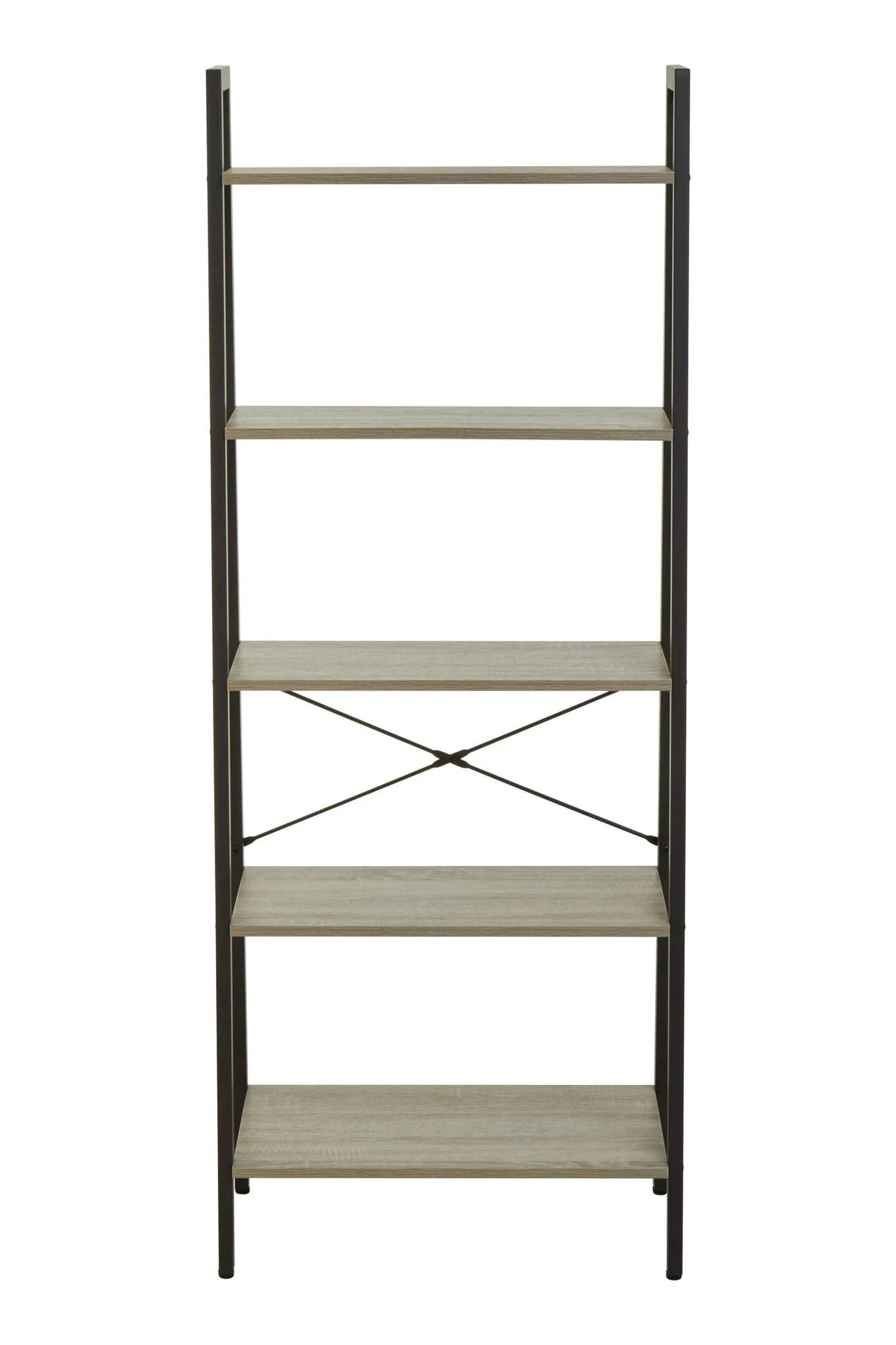 Bradbury Five Tier Grey Oak Veneer Ladder Shelf Unit - Bookcases & shelving, photo 4 of 8