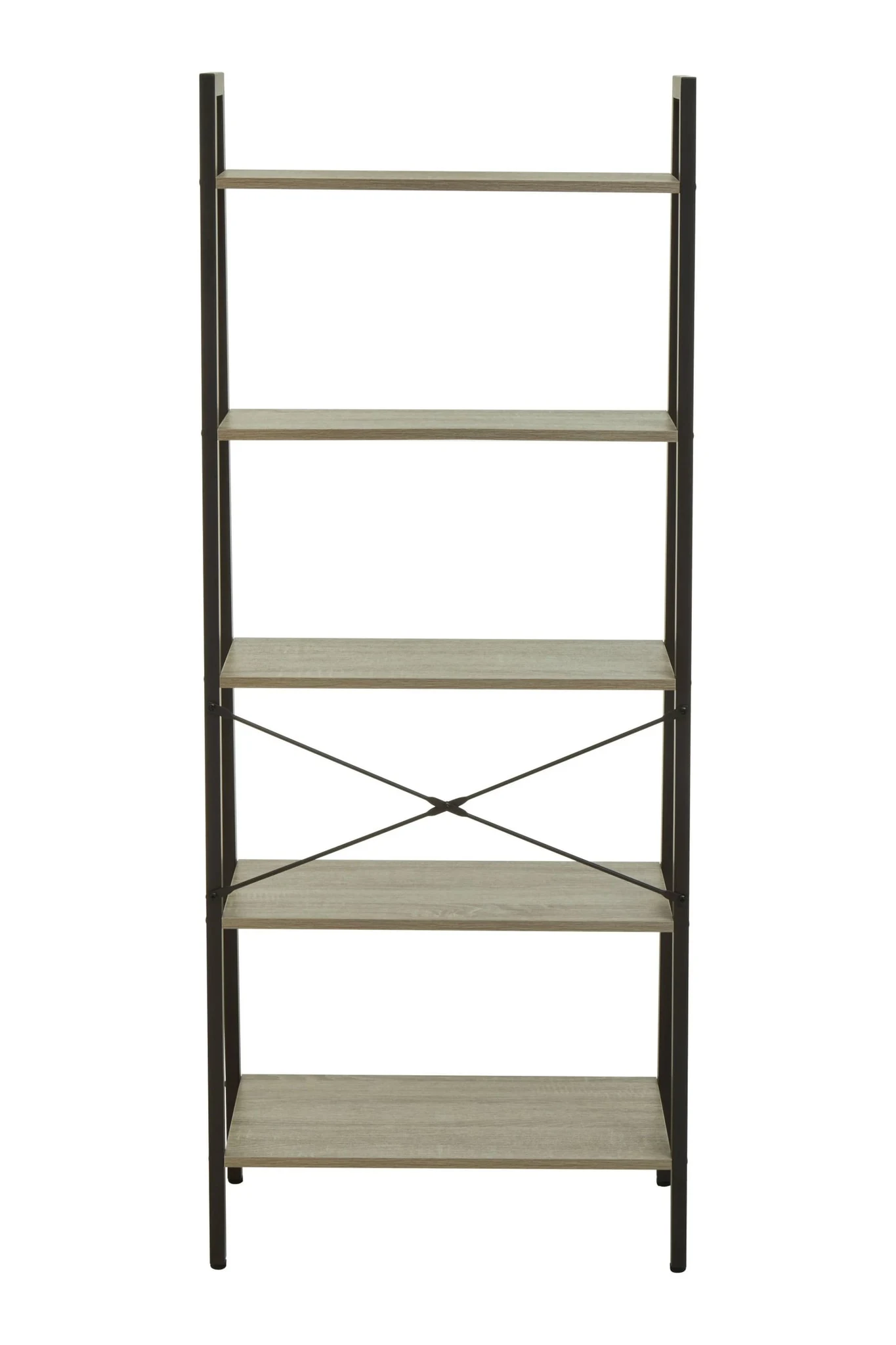 Bradbury Five Tier Grey Oak Veneer Ladder Shelf Unit - Bookcases & shelving, photo 3 of 8