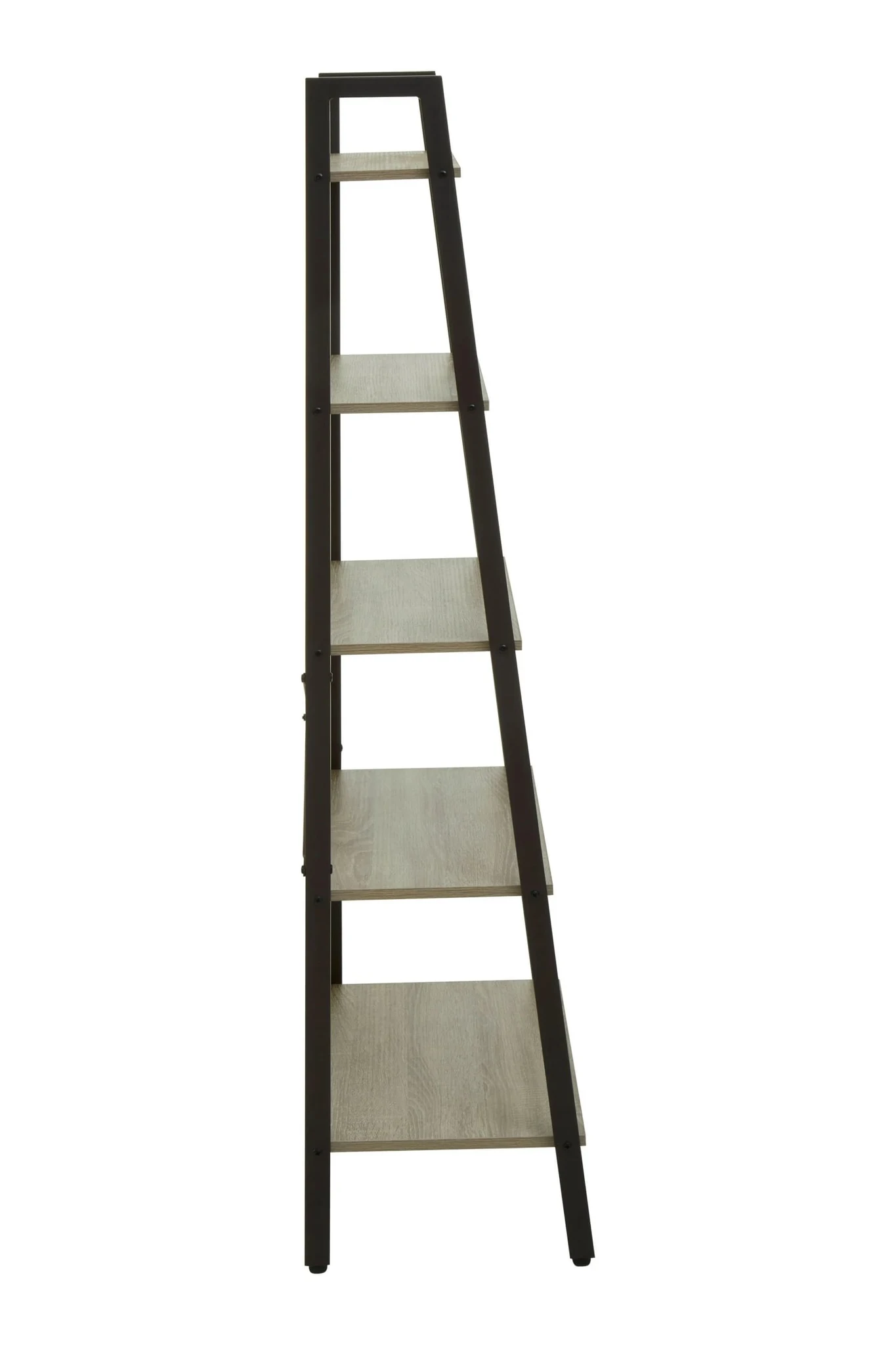 Bradbury Five Tier Grey Oak Veneer Ladder Shelf Unit - Bookcases & shelving, photo 2 of 8