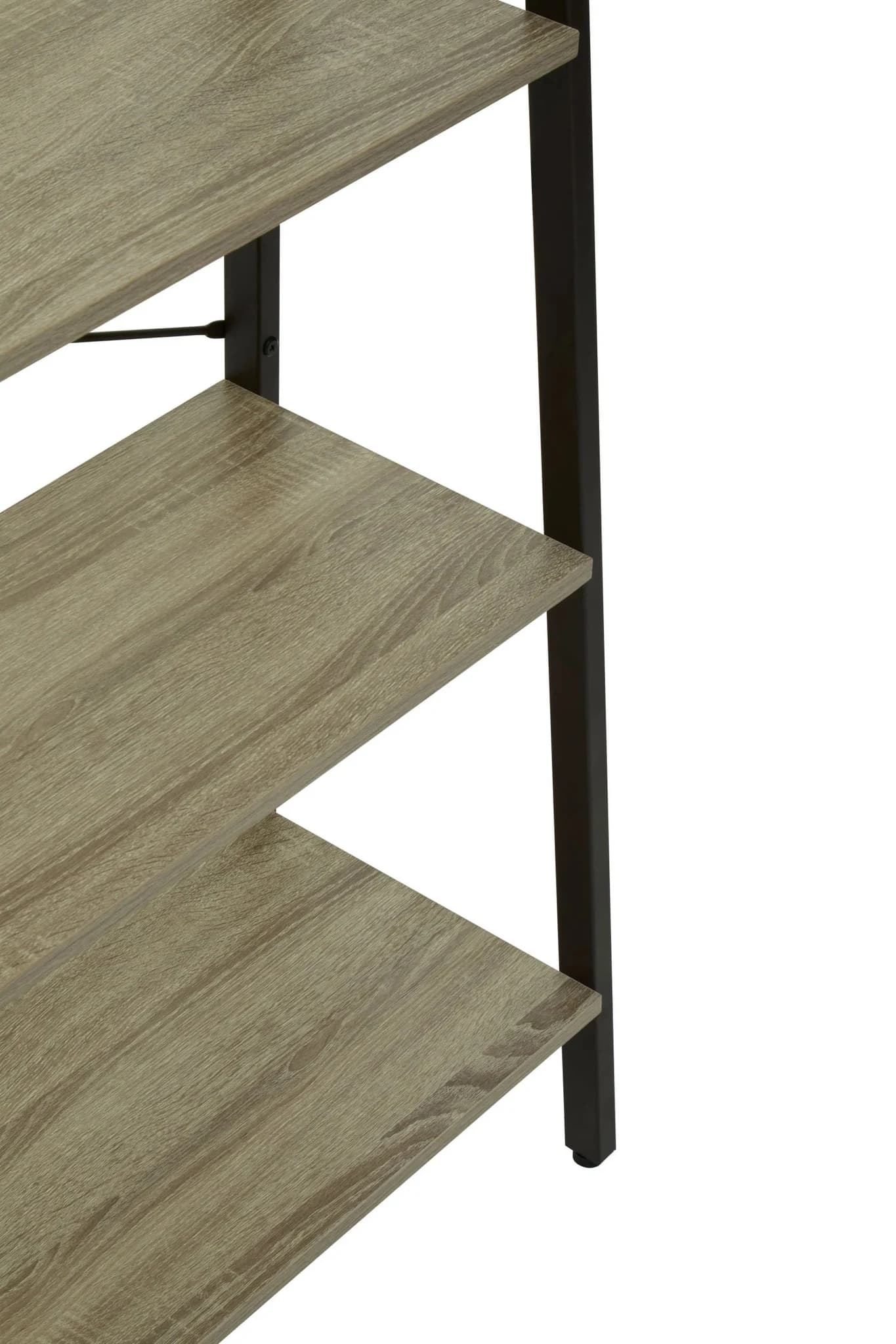 Bradbury Five Tier Grey Oak Veneer Ladder Shelf Unit - Bookcases & shelving, photo 8 of 8