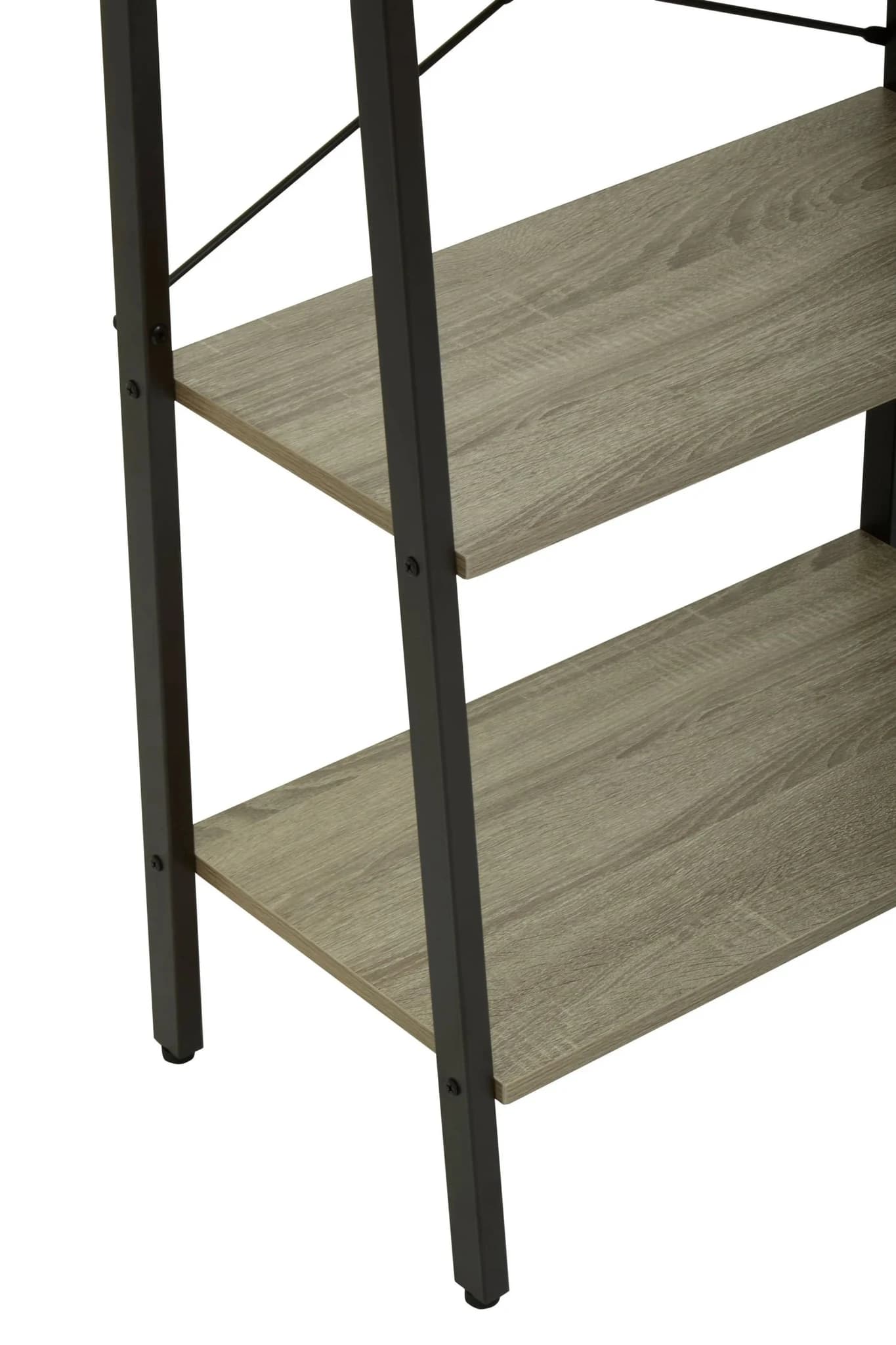 Bradbury Four Tier Grey Oak Veneer Ladder Shelf Unit - Bookcases & shelving, photo 7 of 8