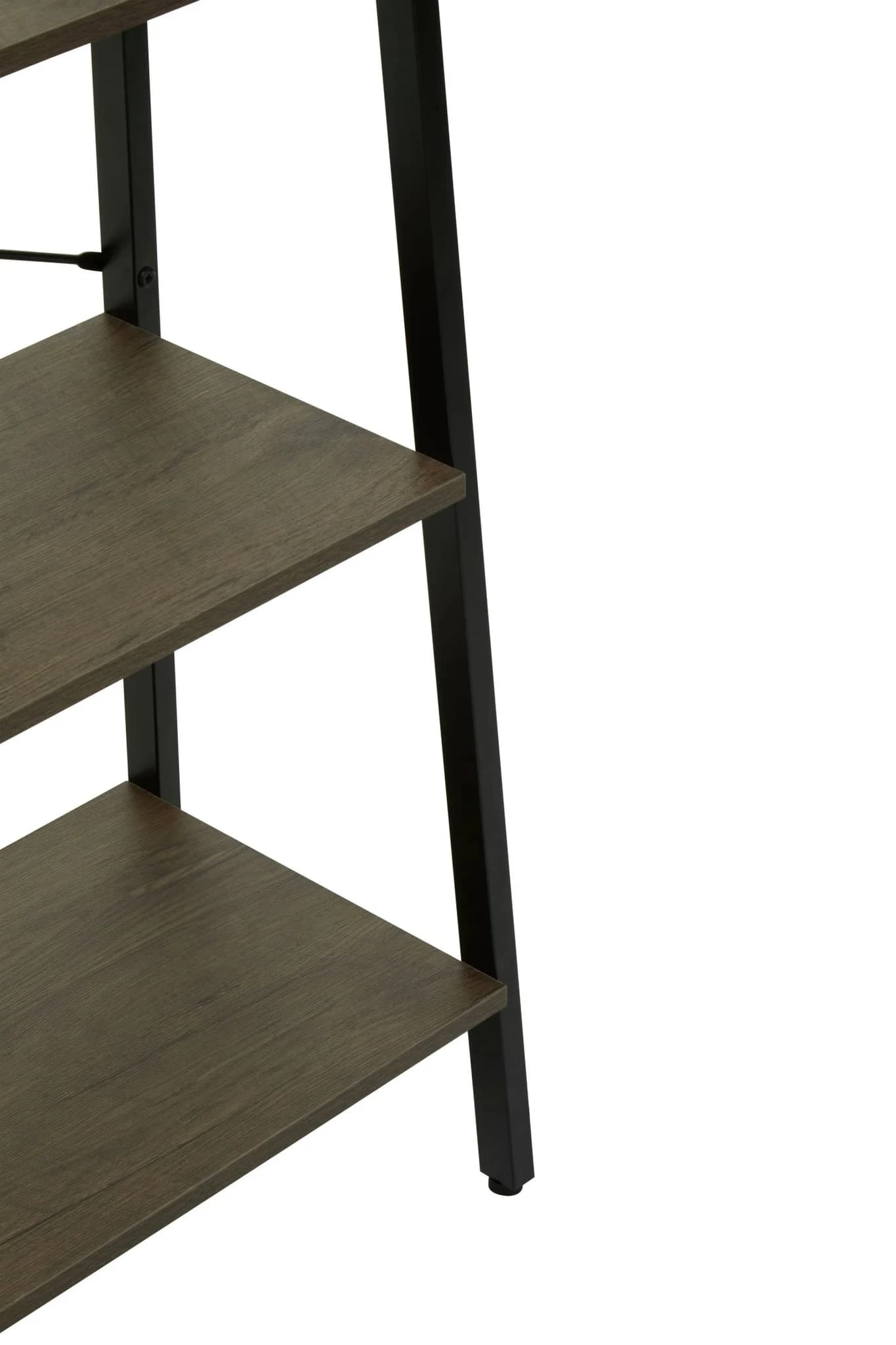 Bradbury Three Tier Dark Oak Veneer Ladder Shelf Unit - Bookcases & shelving, photo 6 of 8