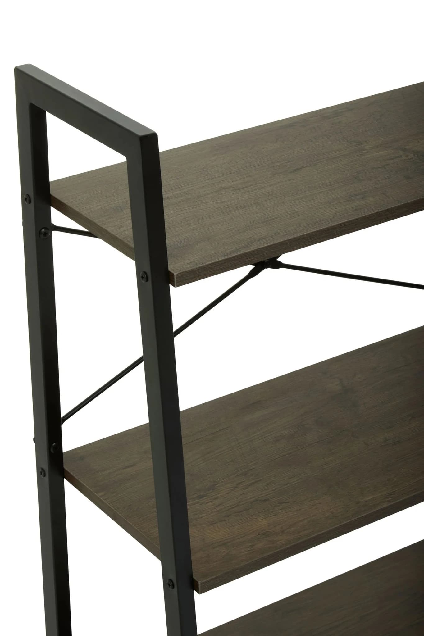 Bradbury Three Tier Dark Oak Veneer Ladder Shelf Unit - Bookcases & shelving, photo 5 of 8