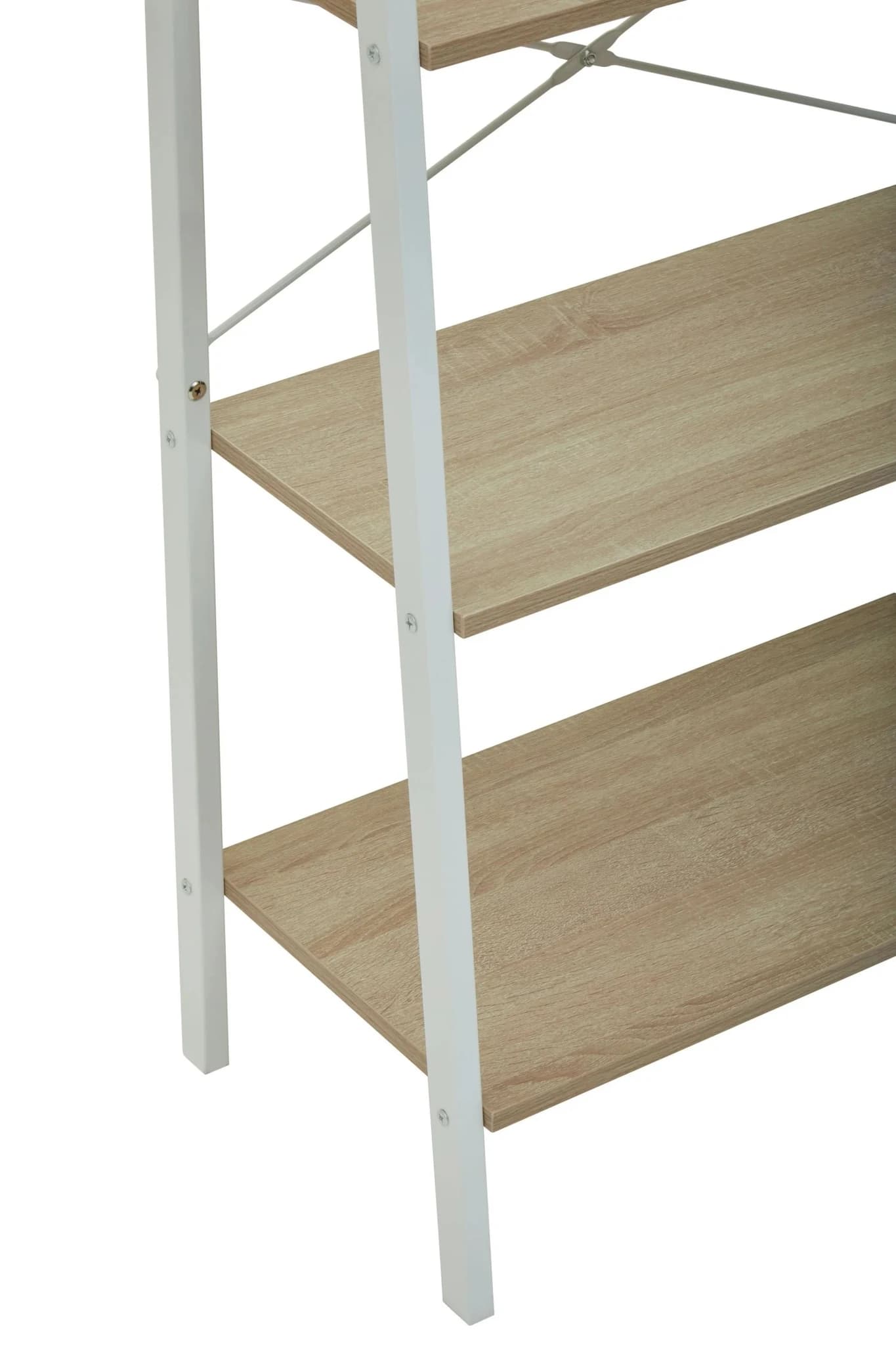 Bradbury Three Tier Natural Oak Veneer Ladder Shelf Unit - Bookcases & shelving, photo 6 of 8