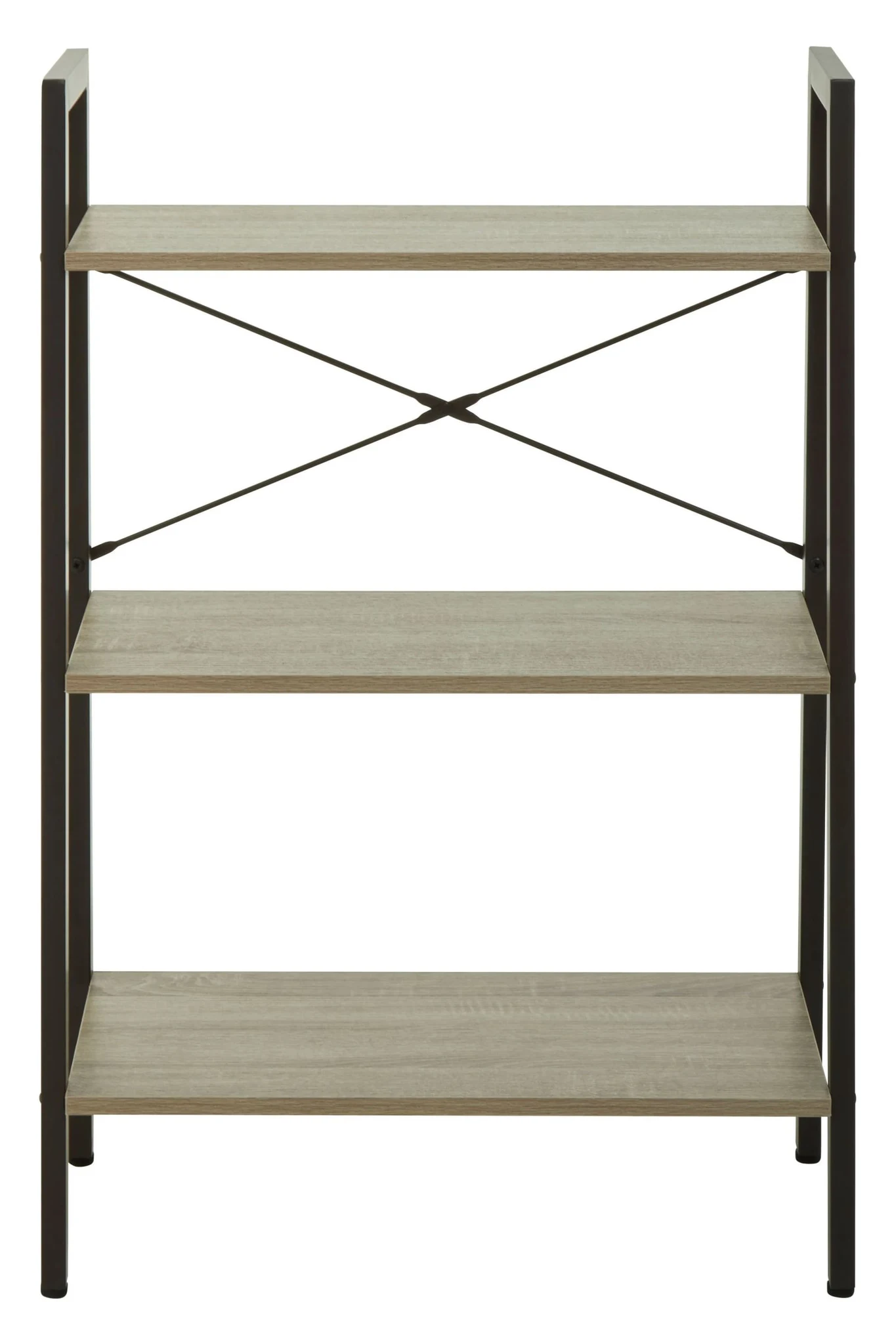 Bradbury Three Tier Grey Oak Veneer Ladder Shelf Unit - Bookcases & shelving, photo 4 of 8