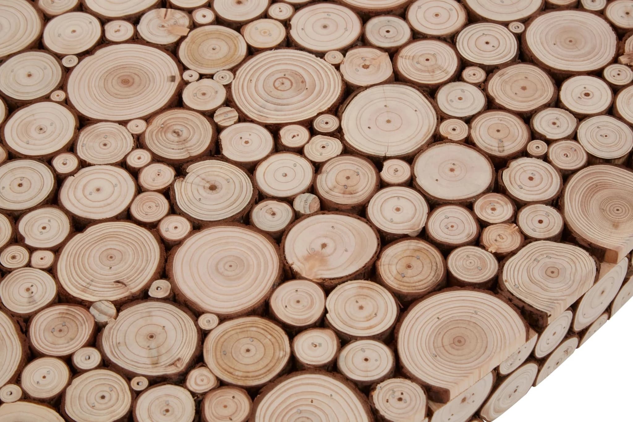 Lacuna Fir Wood Disc Mosaic Oval Coffee Table - Tables, photo 6 of 8