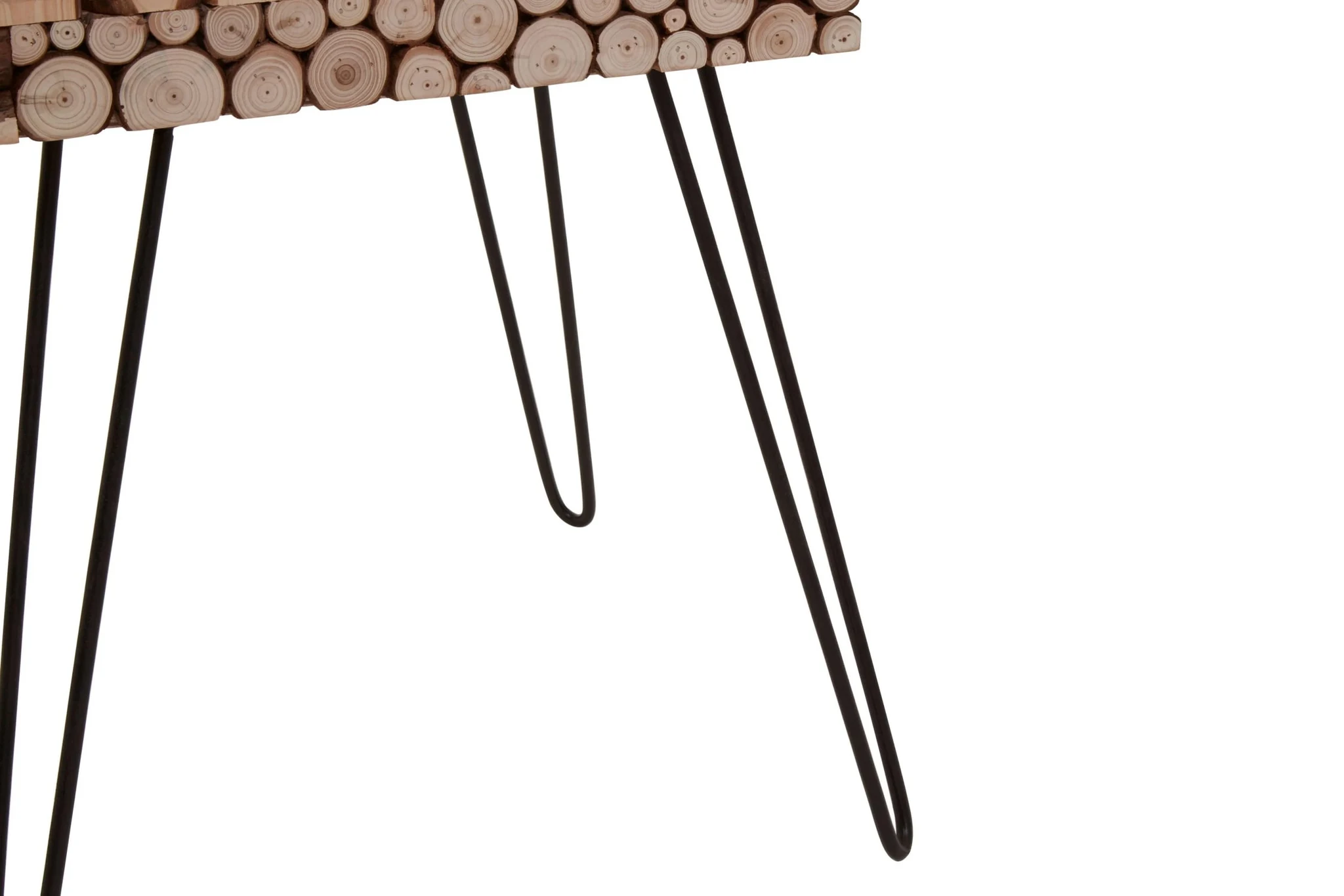 Lacuna Fir Wood Disc Mosaic Square Side Table - Tables, photo 5 of 8