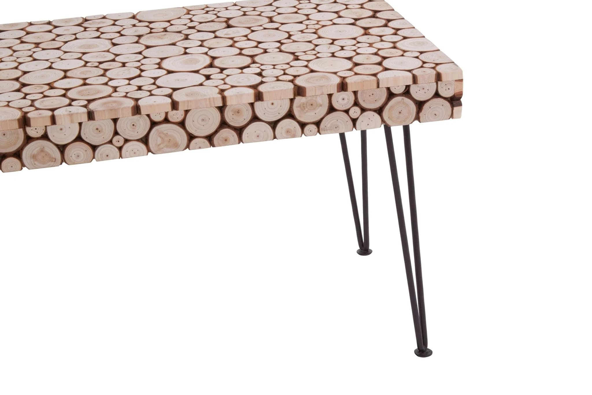 Lacuna Fir Wood Disc Mosaic Coffee Table - Tables, photo 8 of 8