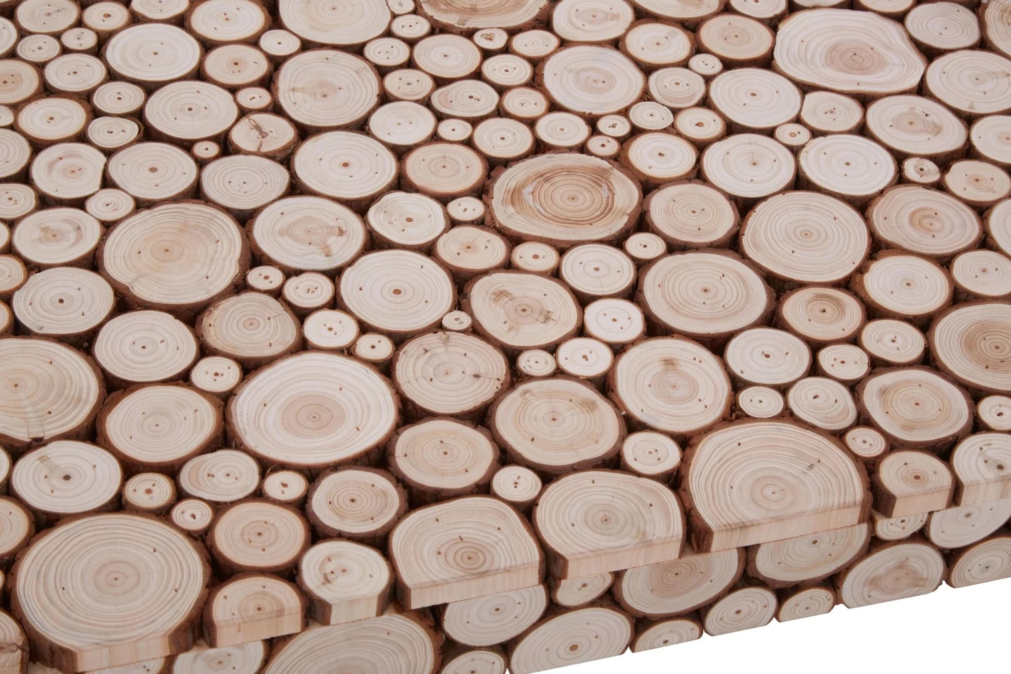 Lacuna Fir Wood Disc Mosaic Coffee Table - Tables, photo 7 of 8
