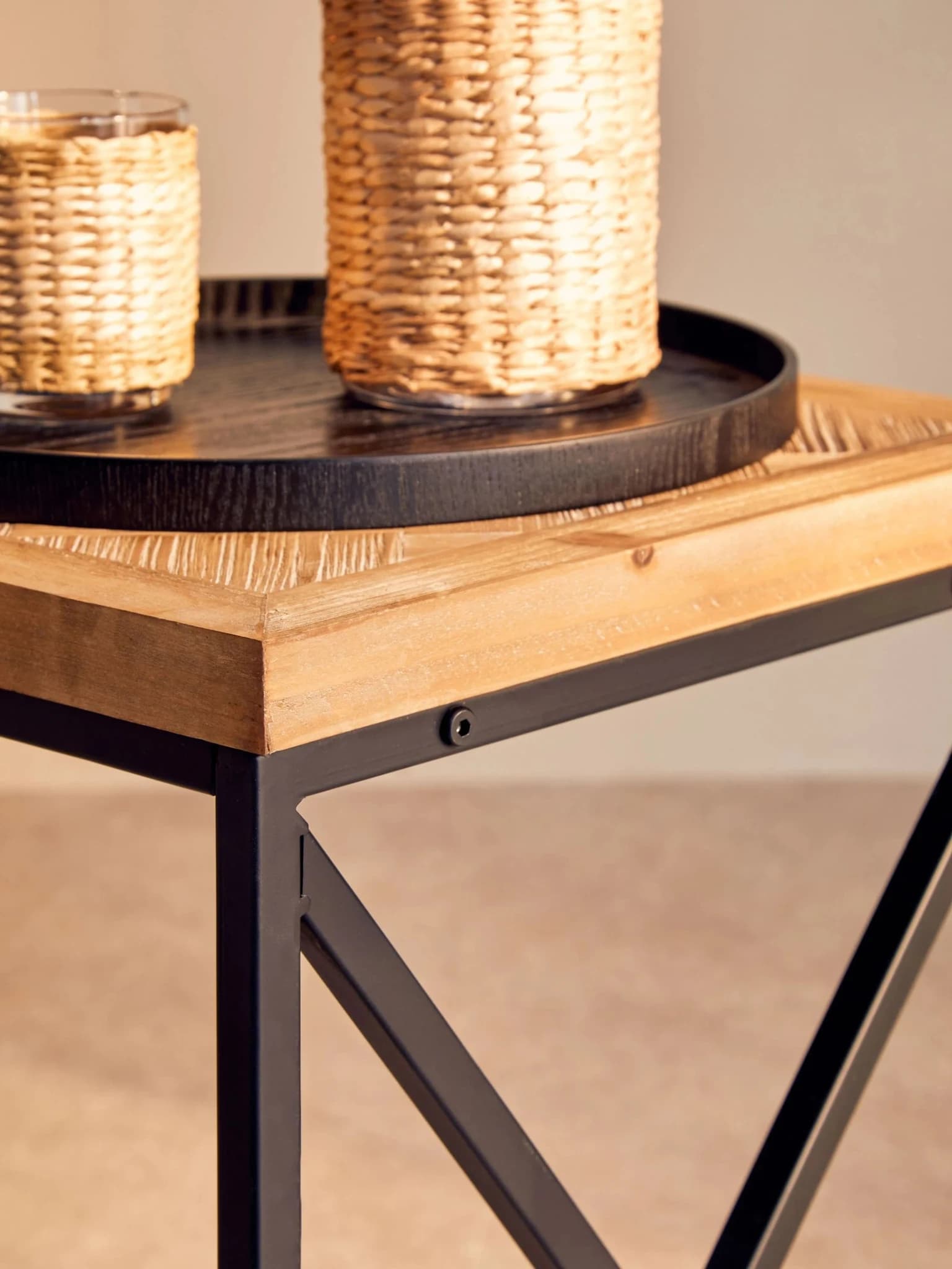 Kickford Parquet Fir Wood Coffee Table - Tables, photo 8 of 8